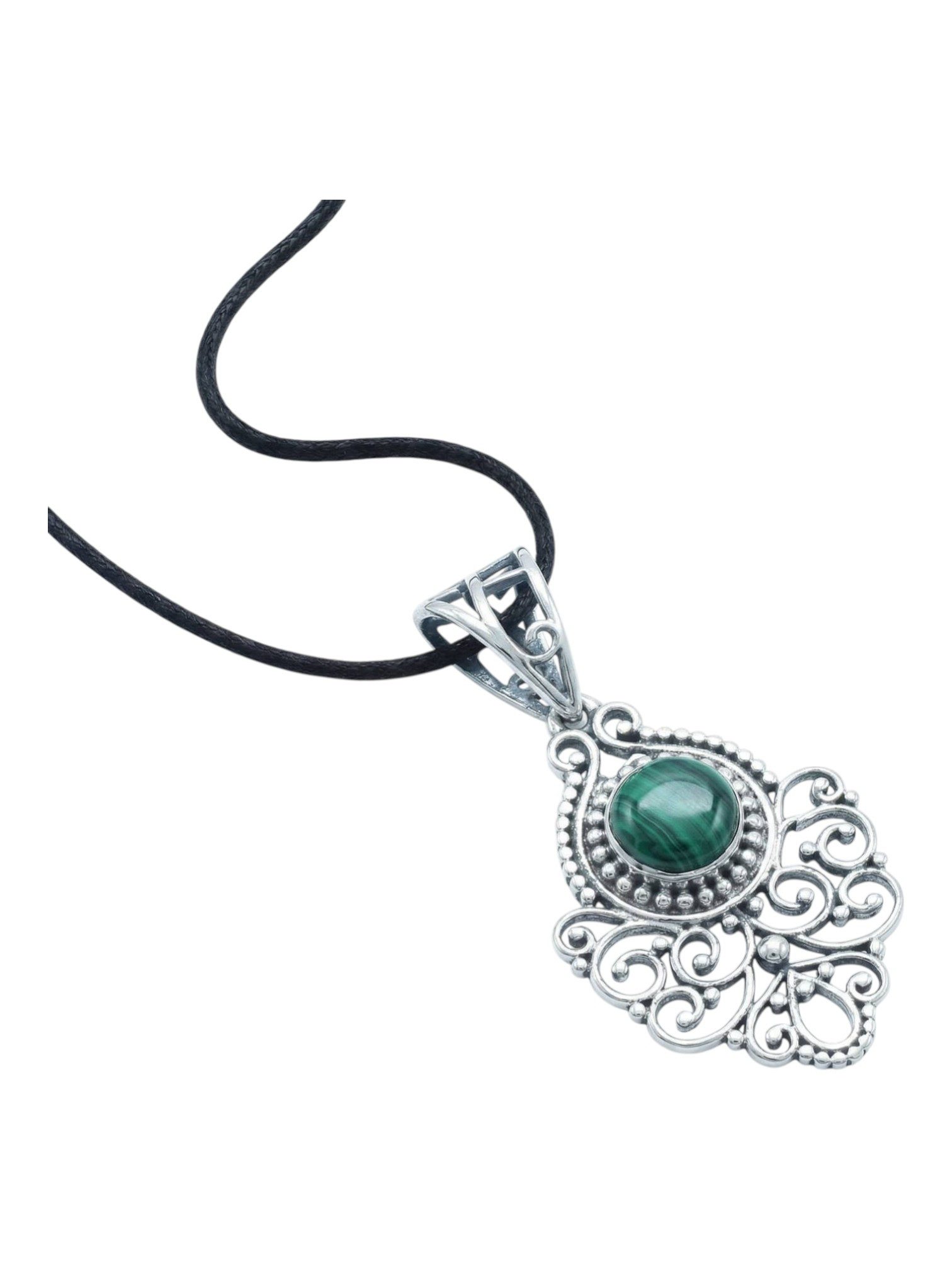 Kettenanhänger DALIRI aus 925 Silber mit Malachit