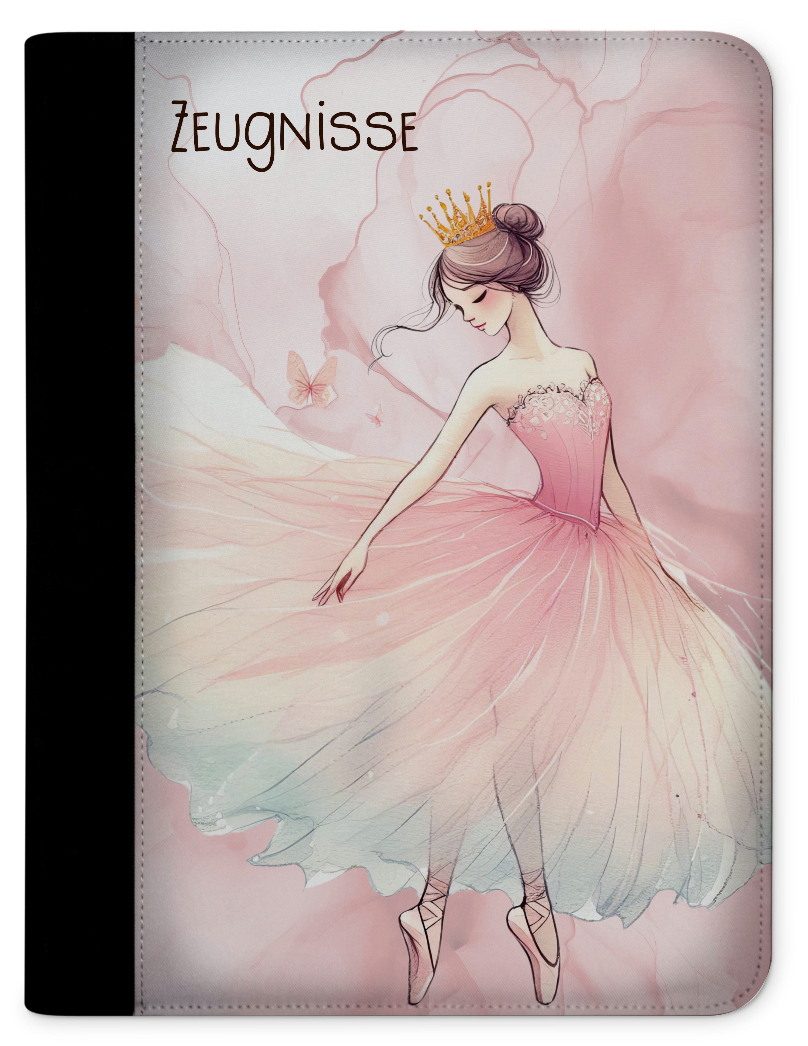 CreaDesign Schreibmappe Kinder Zeugnismappe, Dokumentenmappe, Ordner A4, Ballerina (1-St)