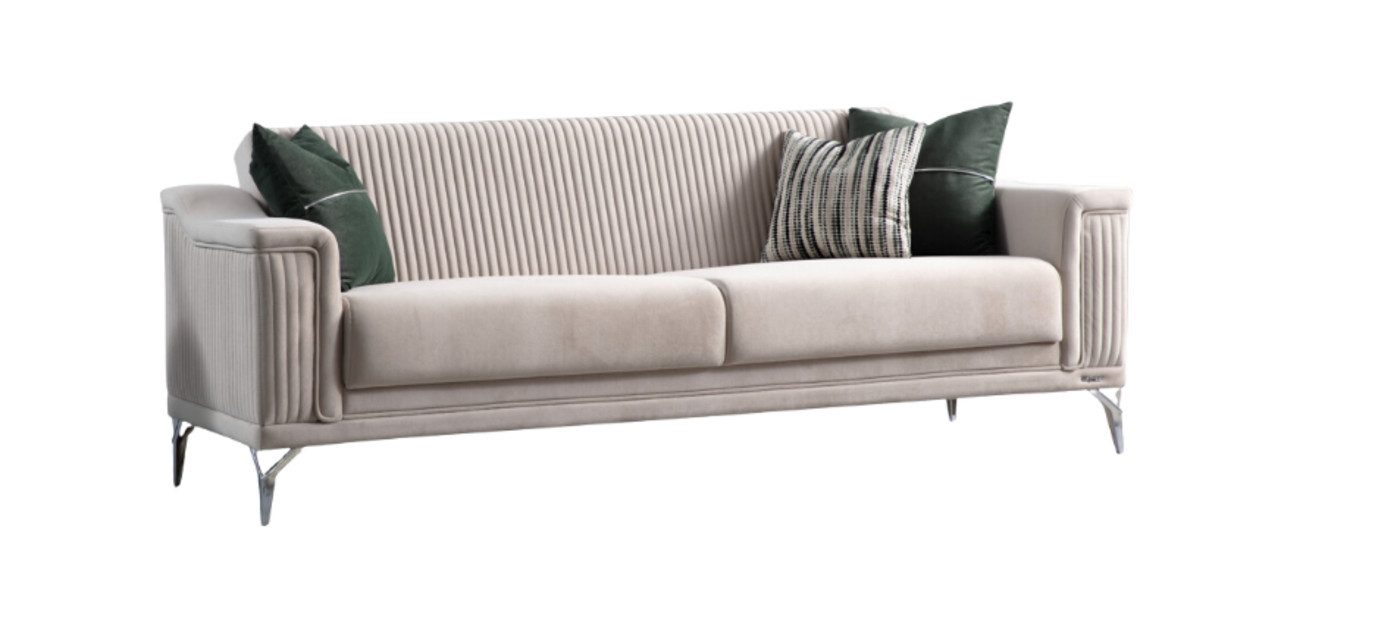 Villa Möbel Sofa Elyss, 2-Sitzer 1 Teile, Hand Made Qualtiy, Schlaffunktion durch aufklappbare Sitzfläche