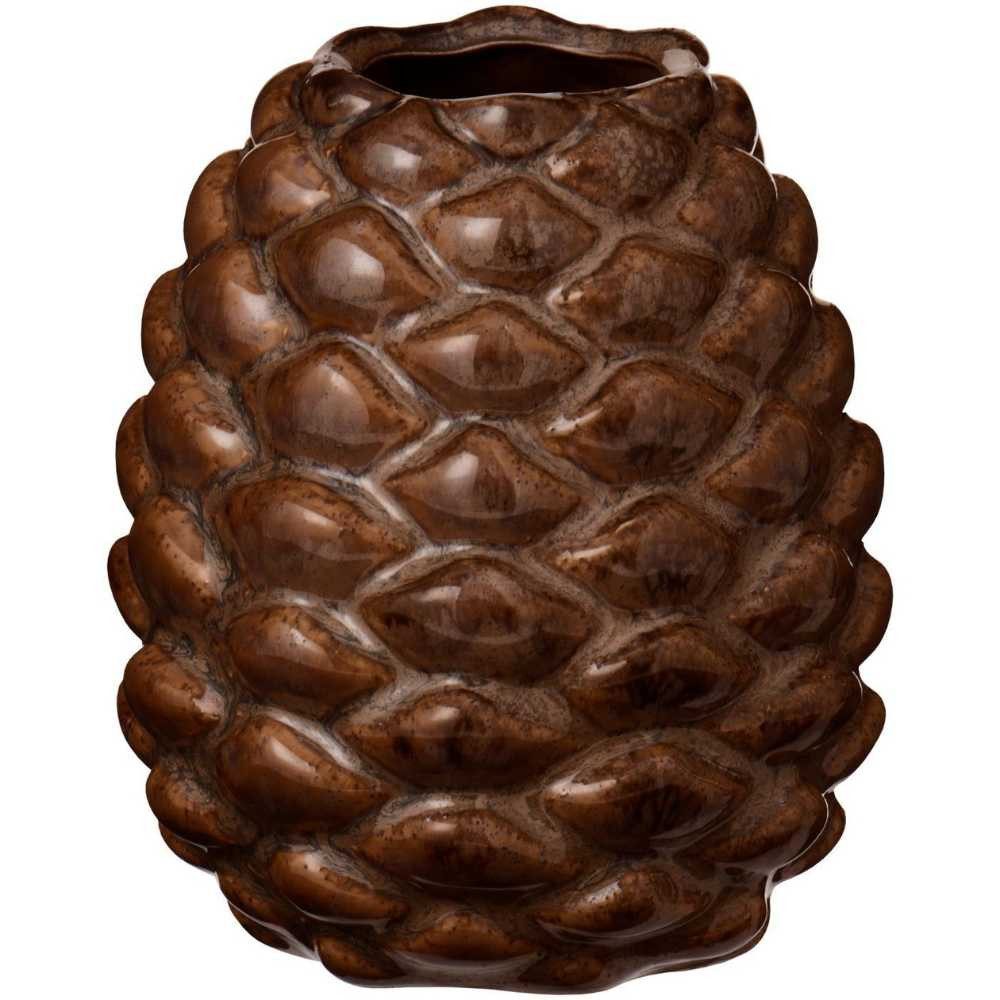 Ib Laursen Dekovase IB Laursen Vase ZAPFEN Braun Keramik Blumenvase Tannenzapfen 10 cm