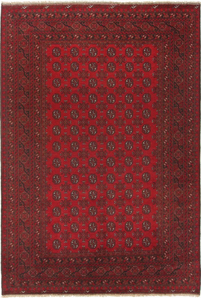 Orientteppich Afghan Akhche 204x293 Handgeknüpfter Orientteppich, Nain Trading, rechteckig, Höhe: 6 mm