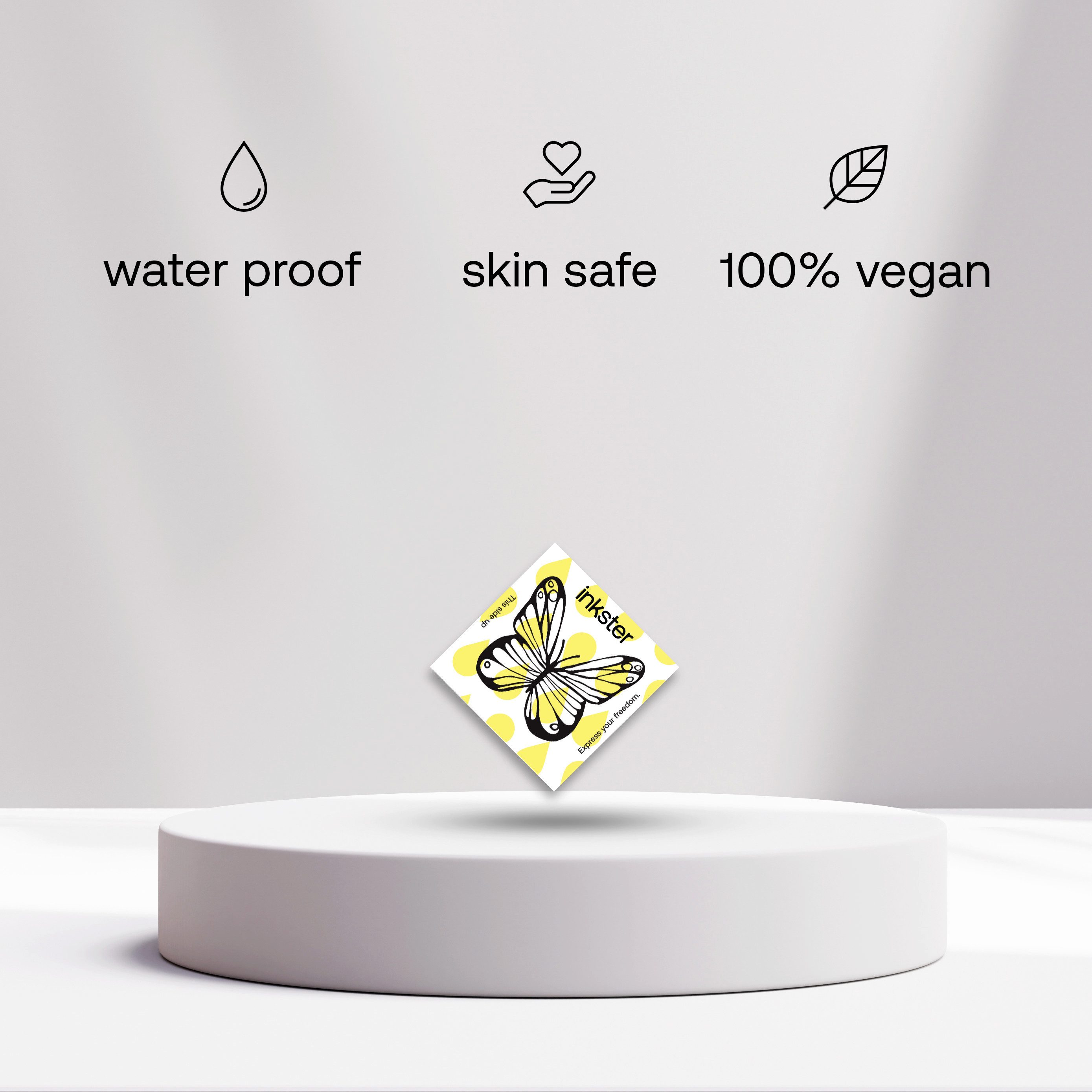 Inkster Schmuck-Tattoo Hochwertige temporäre Tattoos, Vegane & EU-Kosmetikzertifizierte Farbe