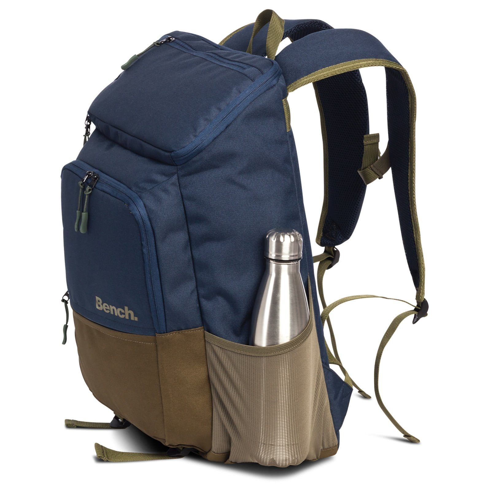 Bench. Freizeitrucksack Bench Toploader Freizeitrucksack Polyester, Toploader-Rucksack, Freizeitrucksack 900D Polyester, blau, olivgrün ca