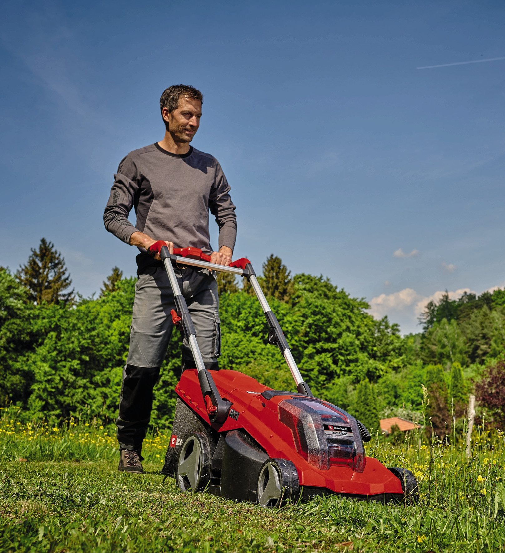 Einhell Akkurasenmäher "Einhell Power X-Change RASARRO 36/36", mit 2x Akku günstig online kaufen