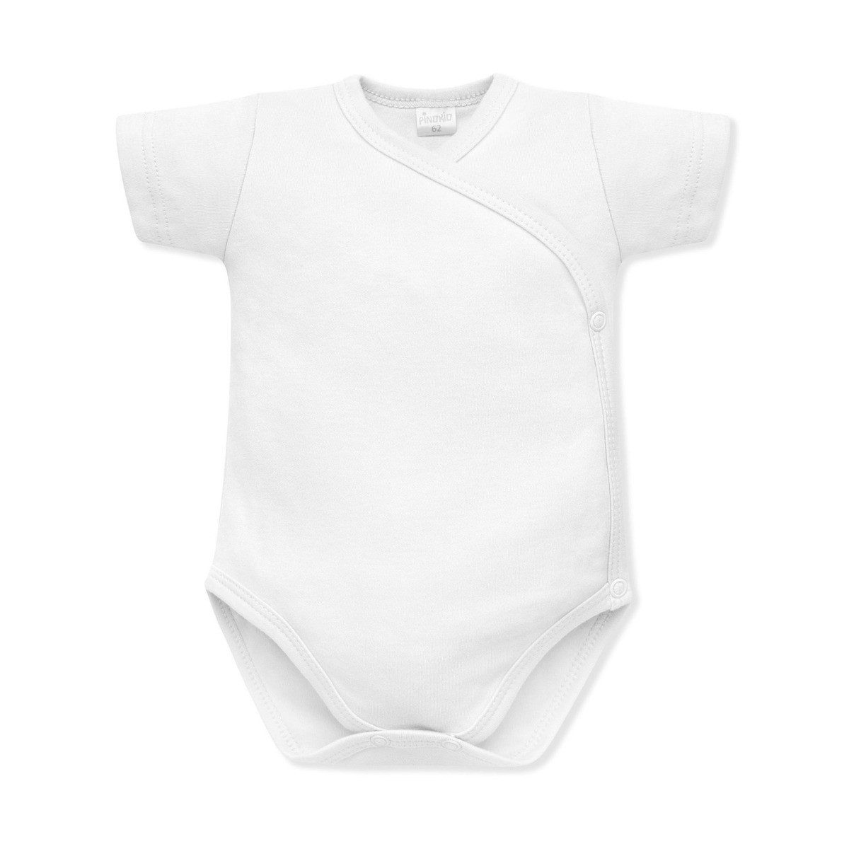 PINOKIO Kurzarmwickelbody Basic Unisex Kinder (1-tlg) Body, Kurzarmbody, Wickelbody, Mädchenbody, Einteiler