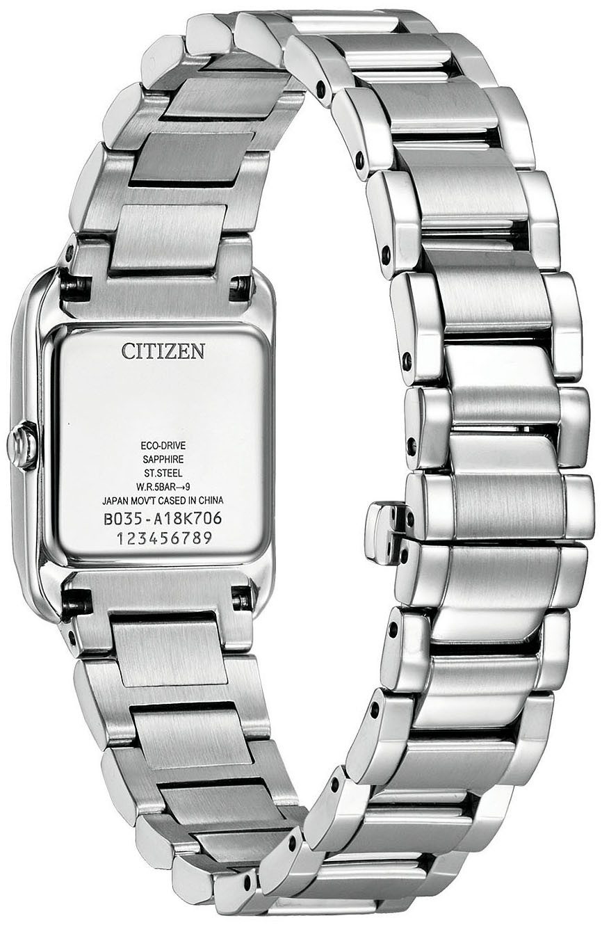 Citizen Solaruhr EW5600-87D, Armbanduhr, Damenuhr, Edelstahlarmband, Saphirglas