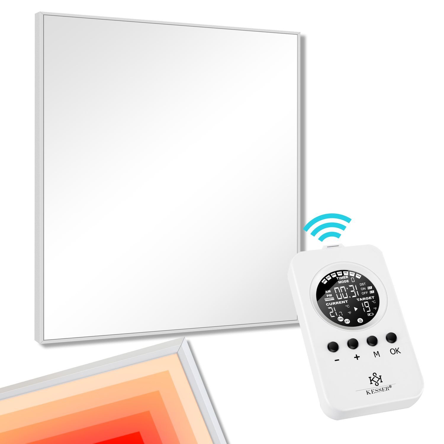 KESSER Infrarotheizung, Infrarotheizung mit Thermostat Infrarot Elektro Wand Heizung