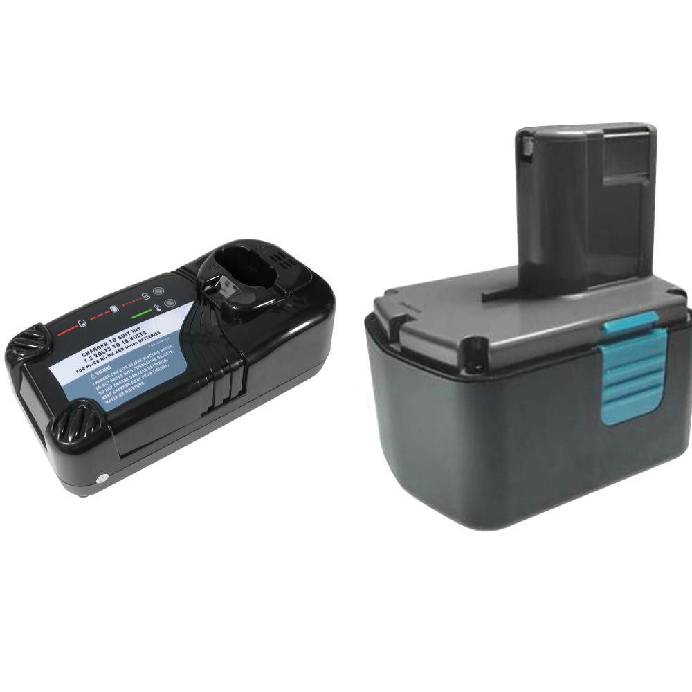 Trade-Shop Set passend für Hitachi 315552 316552 316953 318372 - Ladegerät + Akku Ni-MH 3000 mAh (14.4 V)