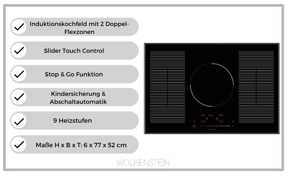 Wolkenstein Induktions-Kochfeld WIF77-2FZF