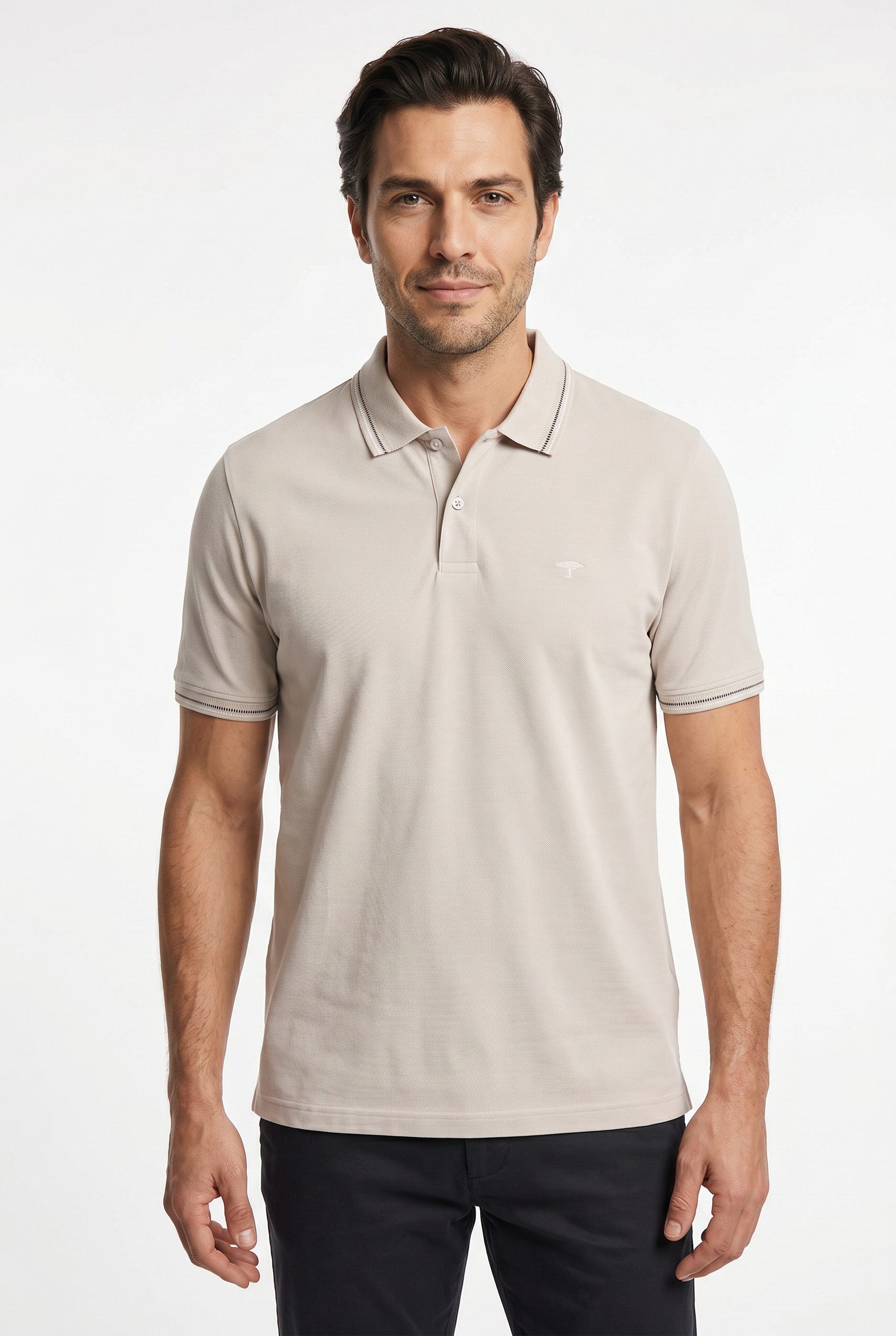 FYNCH-HATTON Poloshirt Regular fit, 2-Knopf-Form, mit Logo Stickerei