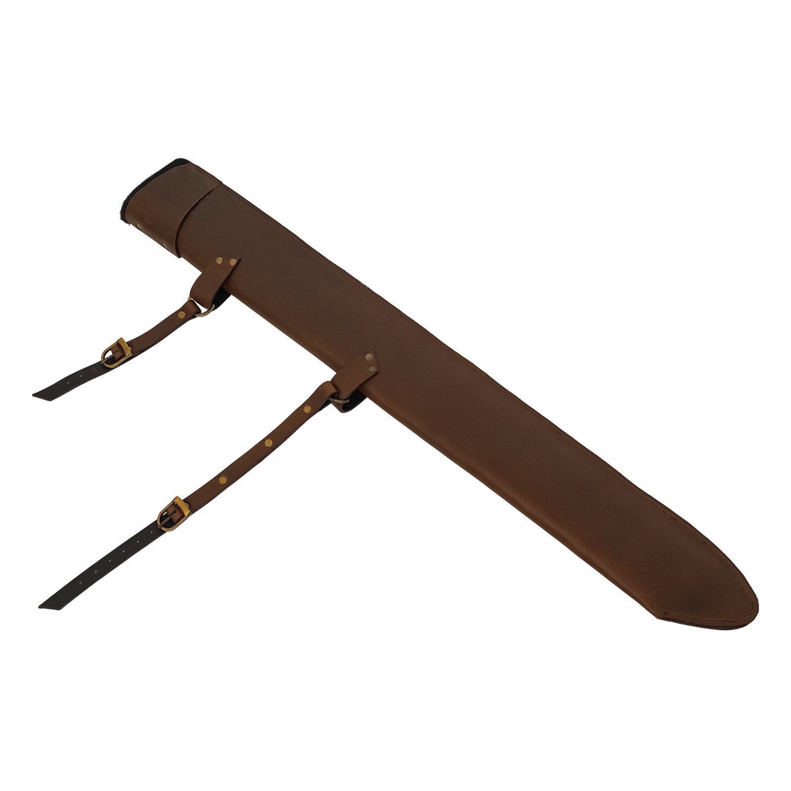 Lord Of Battles Gürtelhalter Handgefertigte Lederscheide für Larp-Schwerter - Braun, 97cm