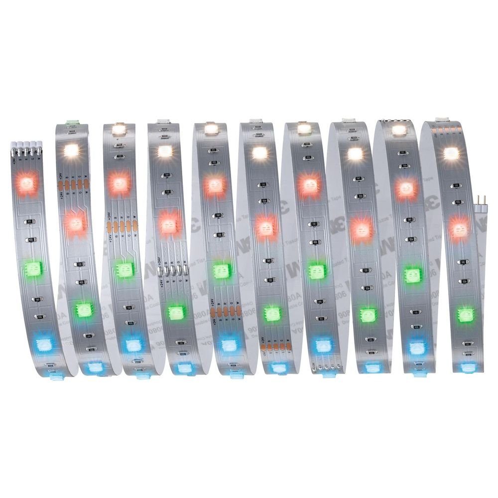 LED Streifen Stripe Silber 20W 810lm LED Paulmann Strip RGBW, Maxled LED Starterset 1-flammig, in