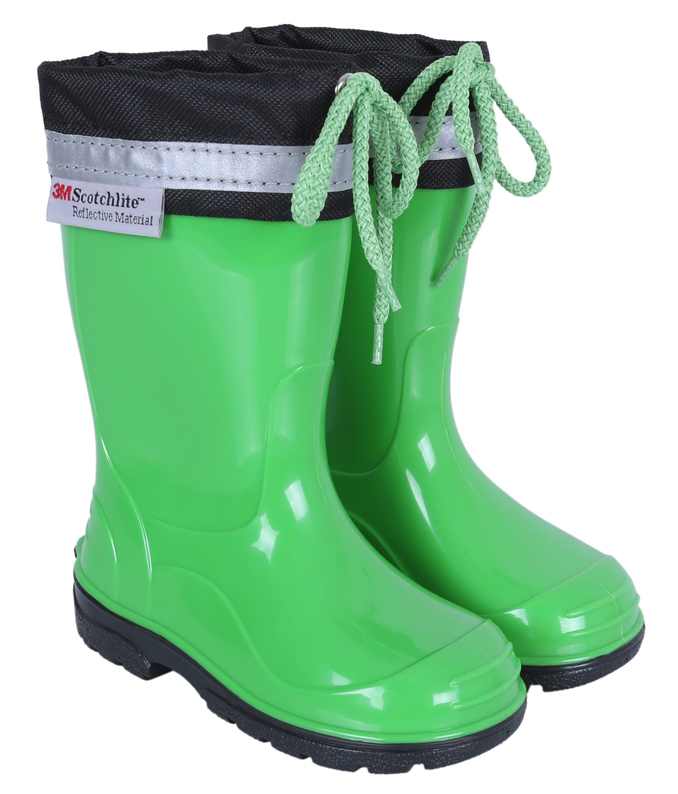 Sarcia.eu Grüne Gummistiefel Regenstiefel Regenschuhe für Kinder LEMIGO 24 EU Gummistiefel