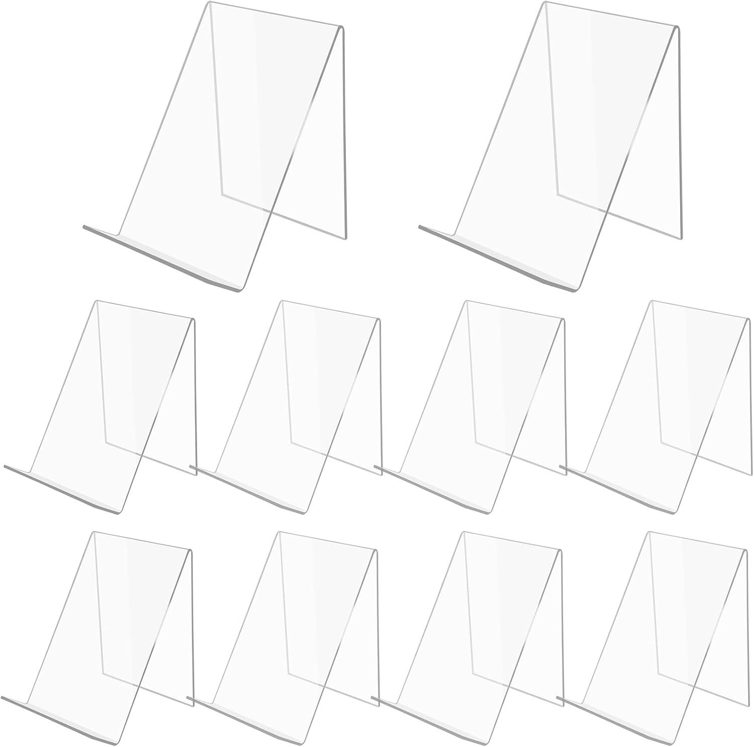 FELIXLEO Puzzle-Sortierschale 10 Acryl Buchständer Transparent für Bücher Prospekte Display