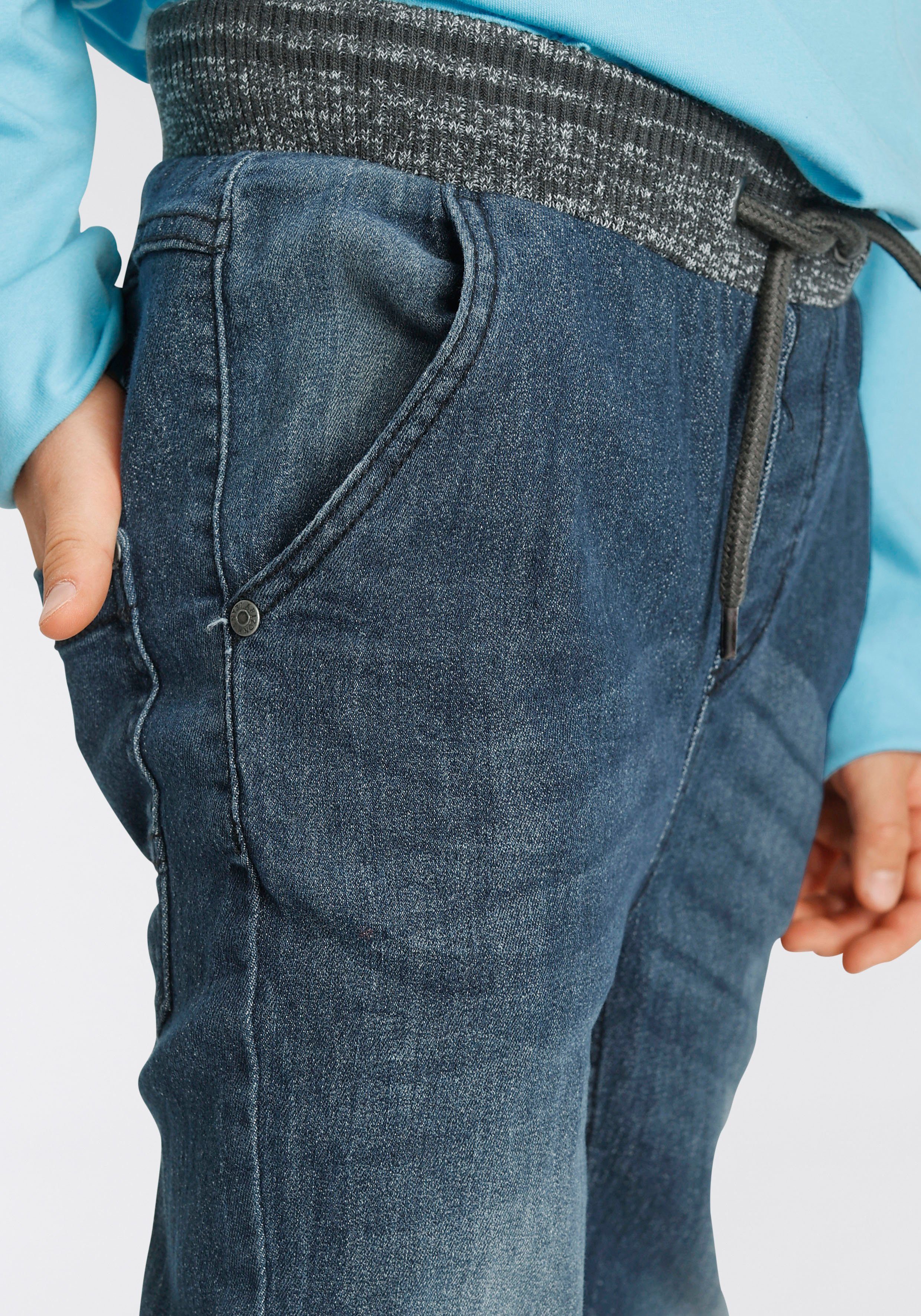 Arizona Stretch-Jeans mit schmalem Rippenbund Beinverlauf mit tollem