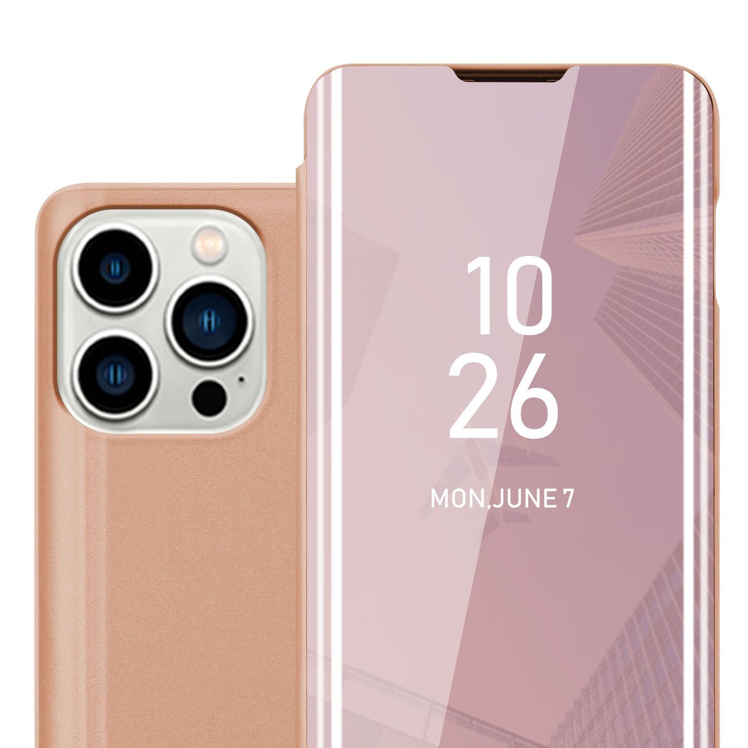 Cadorabo Handyhülle für iPhone 14 PRO MAX Hülle Apple iPhone 14 PRO MAX, Klappbare Handy Schutzhülle - Hülle - mit Standfunktion und Kartenfach