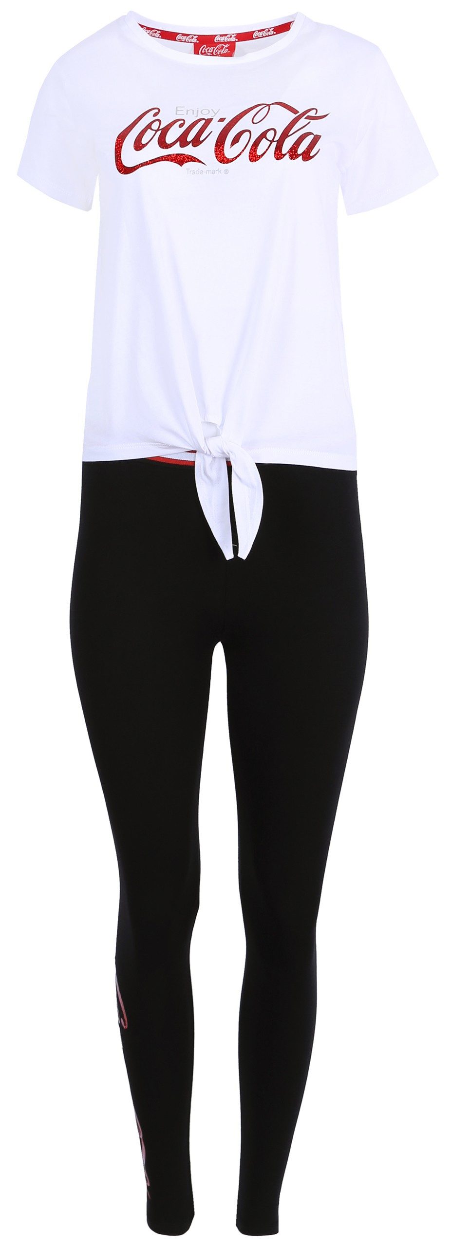 COCA COLA 7/8-Leggings Schwarze Leggins Coca Cola 13-14 Jahre