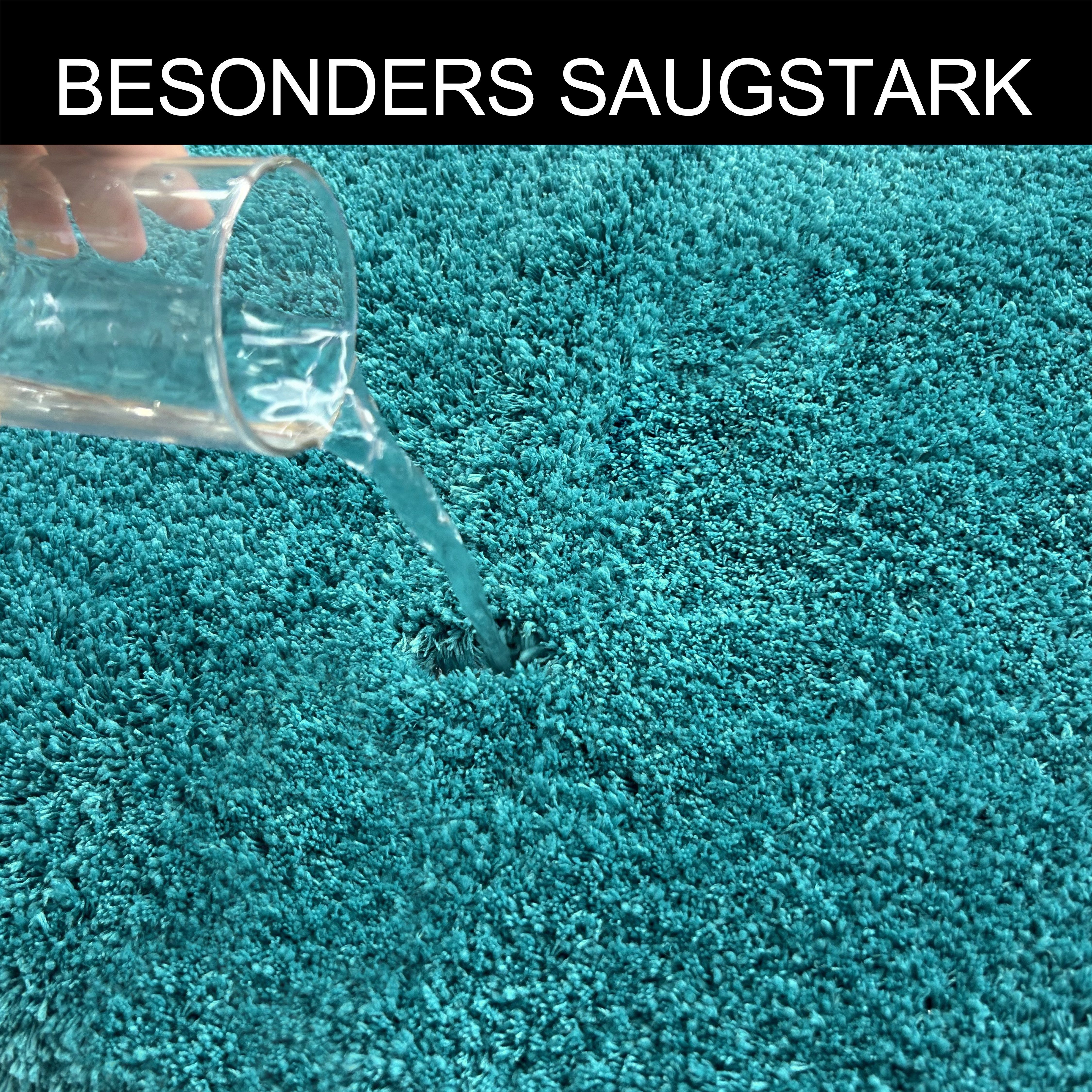 Möve Badematte Superwuschel, Badvorleger, Badezimmer Teppich, Höhe 40 mm, rutschhemmend beschichtet, schnell trocknend, strapazierfähig, fußbodenheizungsgeeignet, Polyester, rechteckig, Mikrofaser-Badematte, Badteppich, rechteckig, rund & als 3-tlg. Set