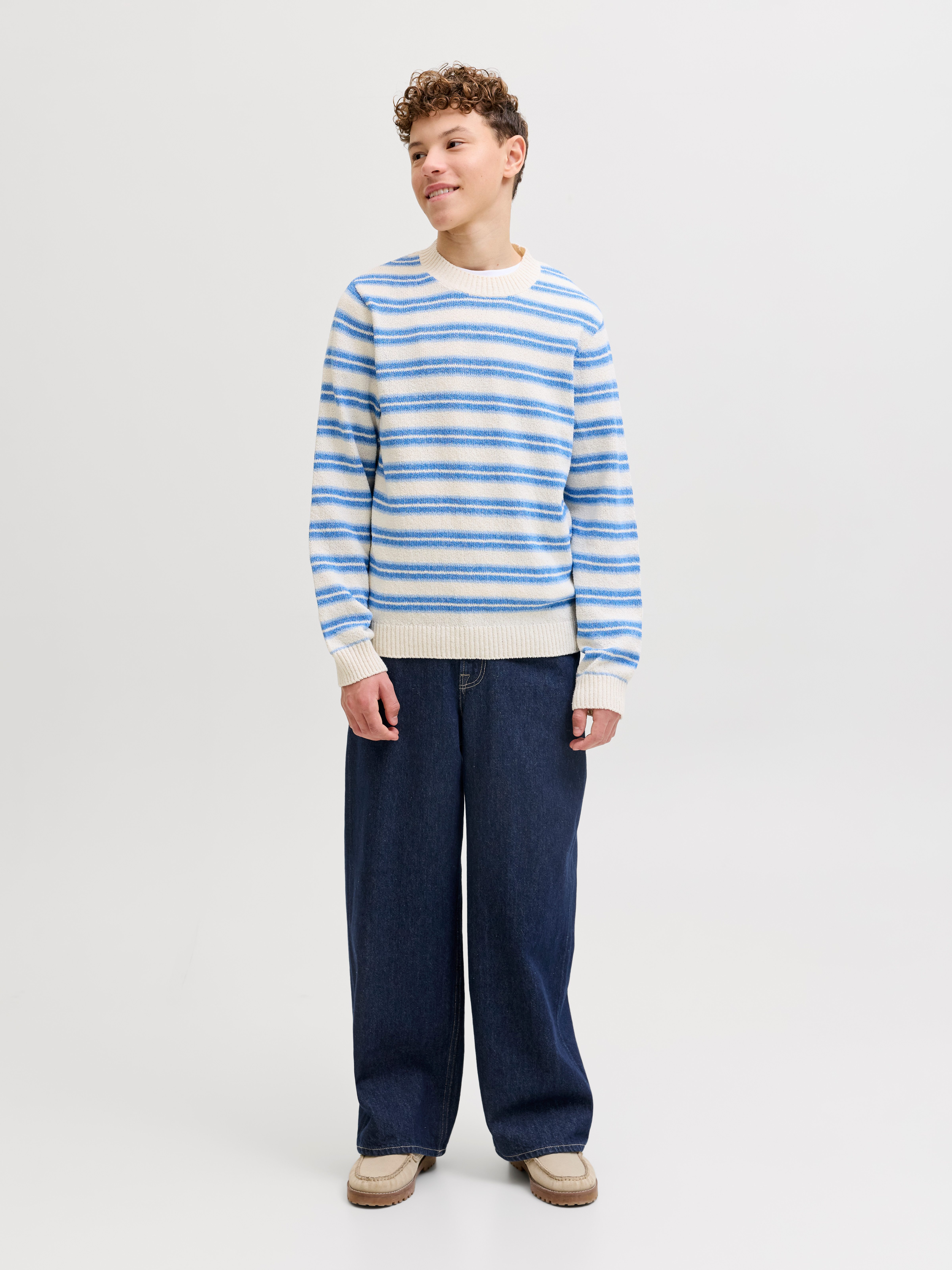 Jack & Jones Junior Weite Jeans JJIDAVE JJORIGINAL NS 201 SN JNR Baumwolle, weit geschnitten – Bild 4 von 5