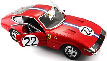 Bburago Modellauto Ferrari 365 GTB4 Competzione 1a serie (rot), Maßstab 1:24, detailliertes Modell