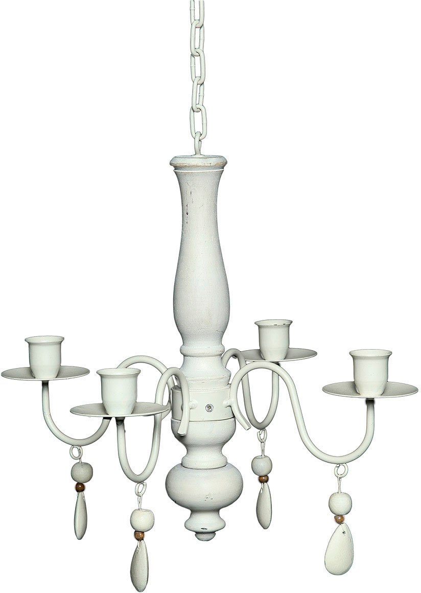 Ambiente Haus Kerzenständer Romance Holz/Eisen 4er-Kronleuchter günstig online kaufen