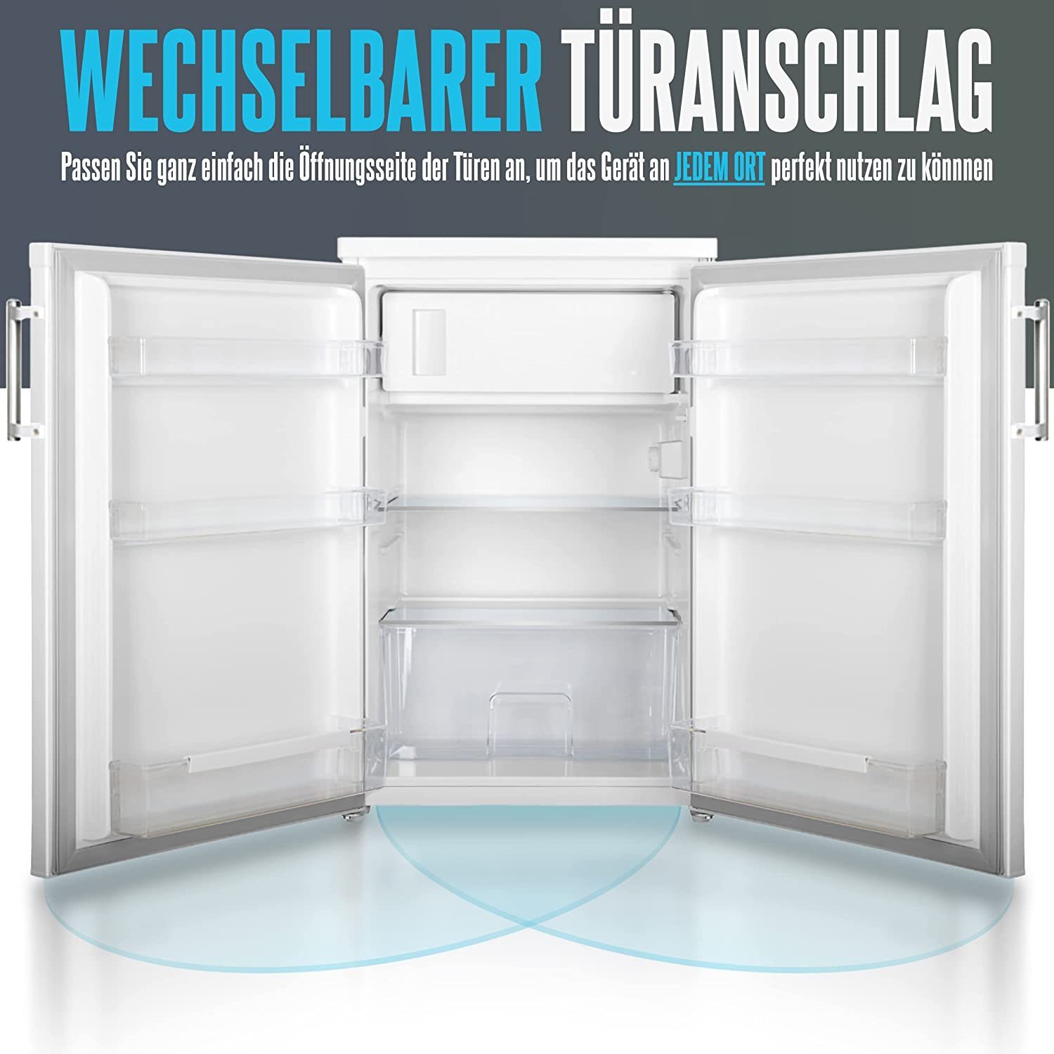 Heinrich´s Getränkekühlschrank Fridge, Minibar HKS 4190, 84.5 cm hoch, 56 cm breit, 20L klein kompakt leise: 40db mit Gefrierfach