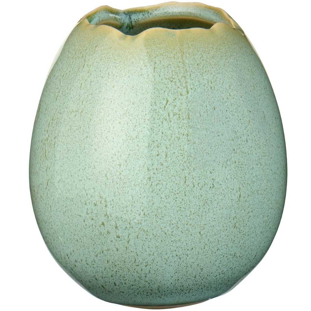 Ib Laursen Dekovase IB Laursen Vase EIFÖRMIG Grün für 1 Blume Groß 9 cm