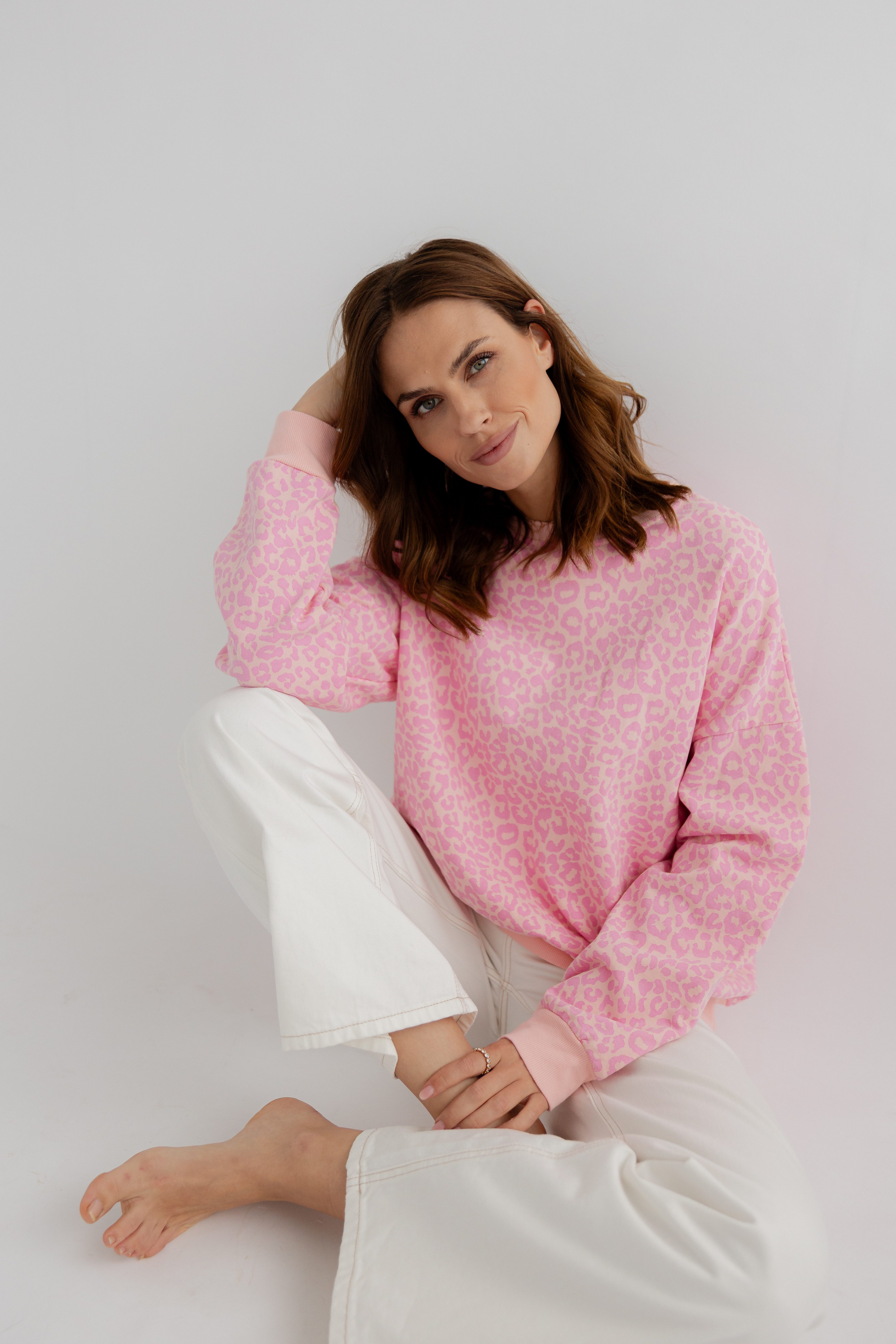 von Herzen Sweatshirt Leo Sweatshirt "Urban Jungle" - mit Animalprint - Rundhals