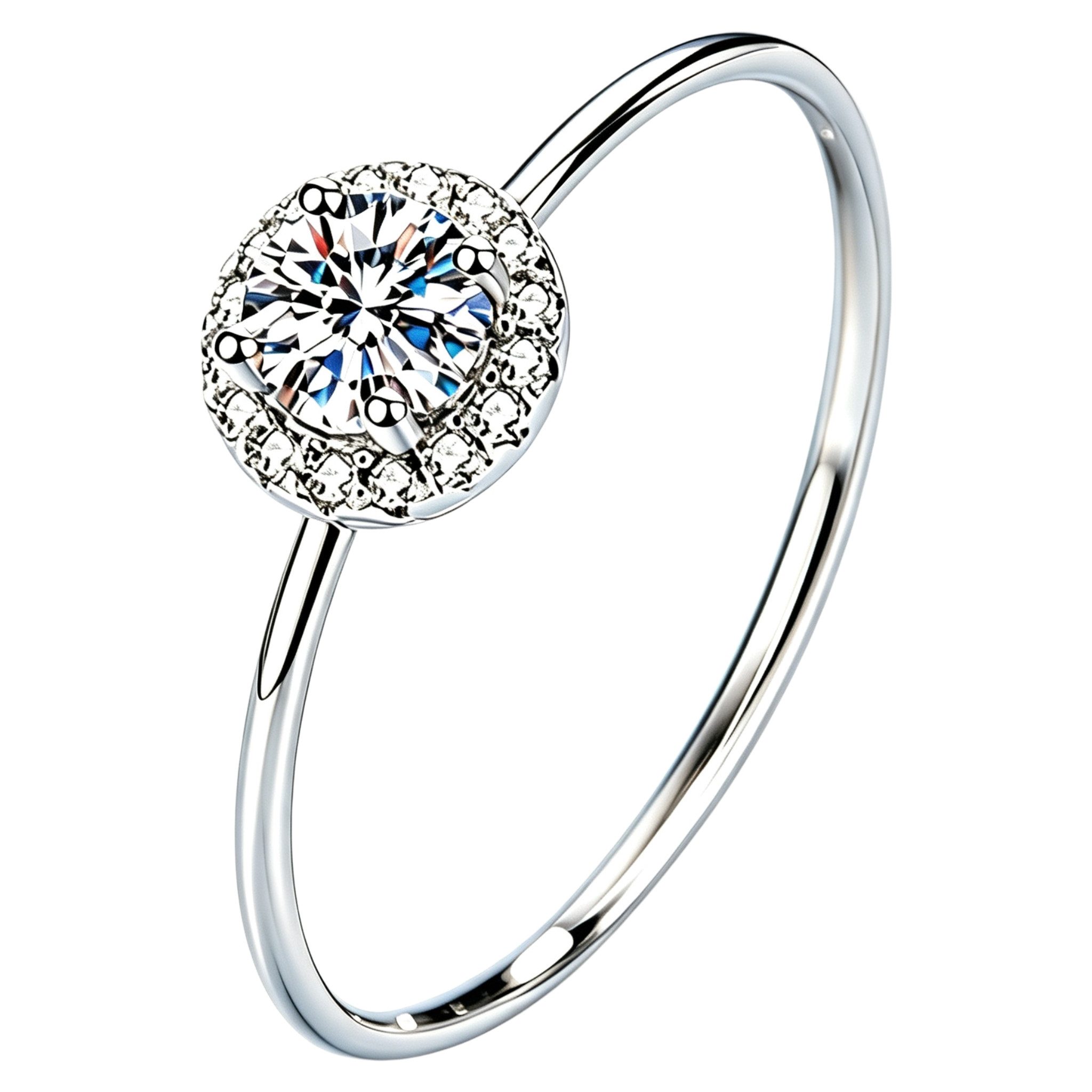 Jumpeak Diamantring 0.5ct,D VS1,Damenringe, Eheringe, Verlobungsringe, IGI-Zertifikat, 14k Gold,Hochzeitsgeschenk,Verlobungsgeschenk, Muttertagsgeschenk