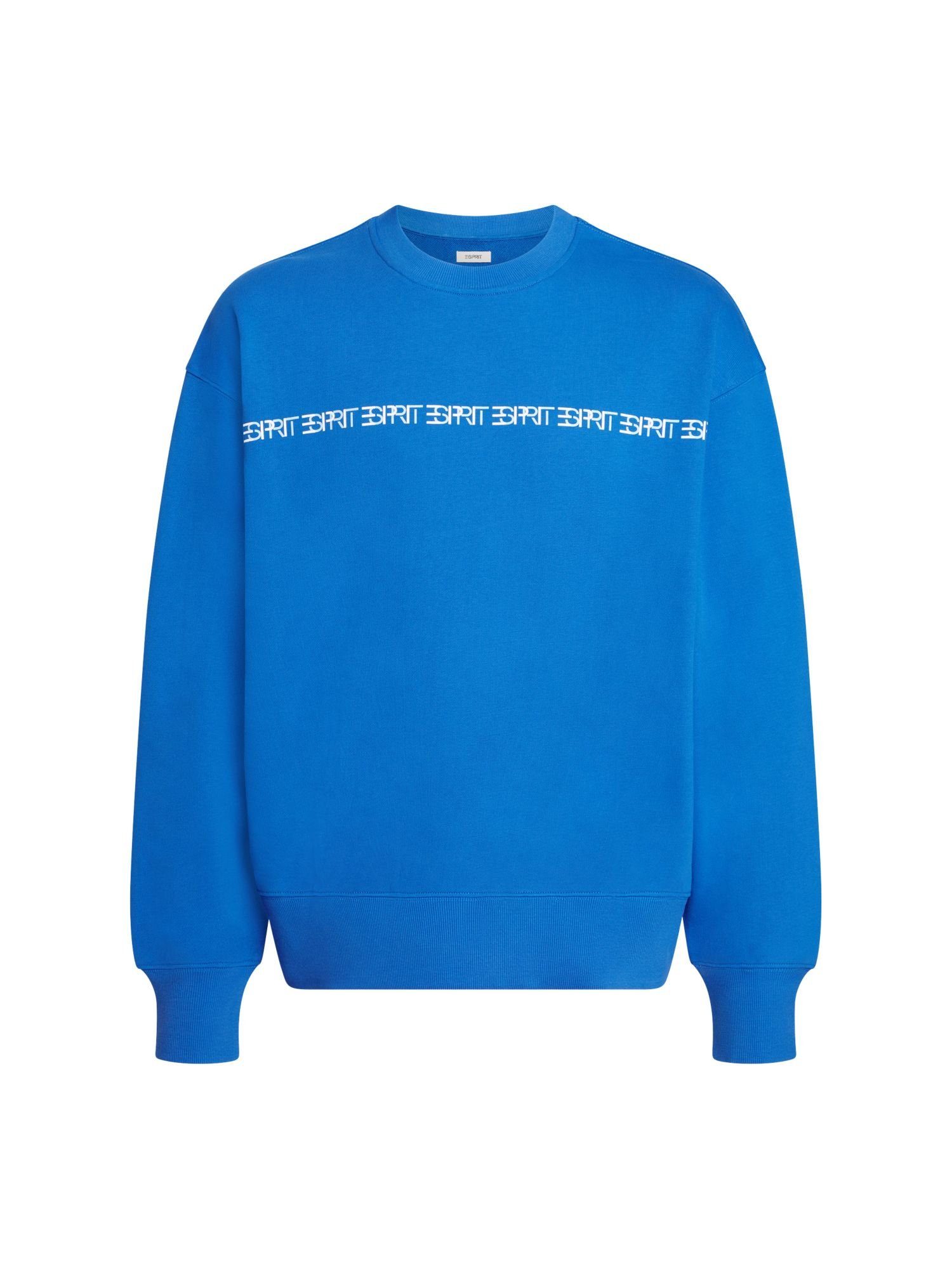 Esprit Sweatshirt Geripptes Yagi Archive Sweatshirt mit Logo (1-tlg) BRIGHT BLUE