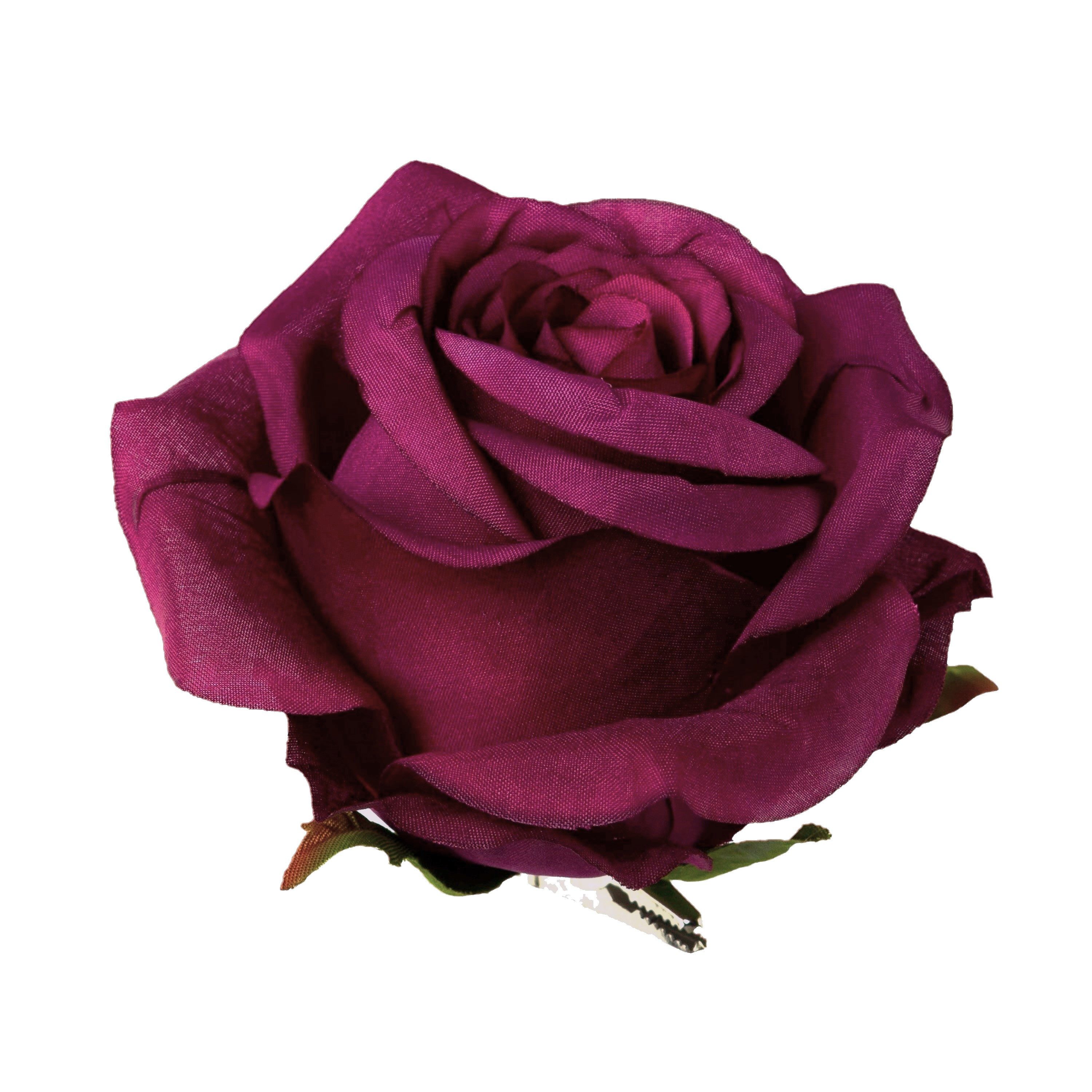 Kunstblume Künstliche Rose mit Clip. Kunstblume Rosenkopf, Gasper, Höhe 10.00 cm