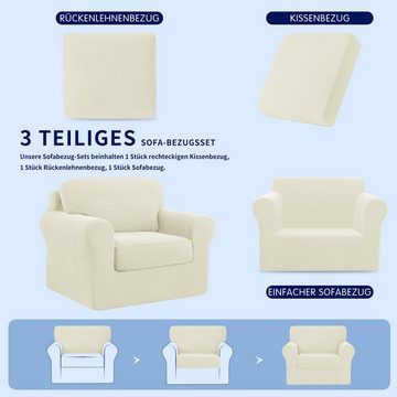 Sofahusse 1/2/3 Sitze Waschbarer Stretch Sofabezug, SUBRTEX, Dehnbarer waschbarer Stoff, Jacquard-dehnbare