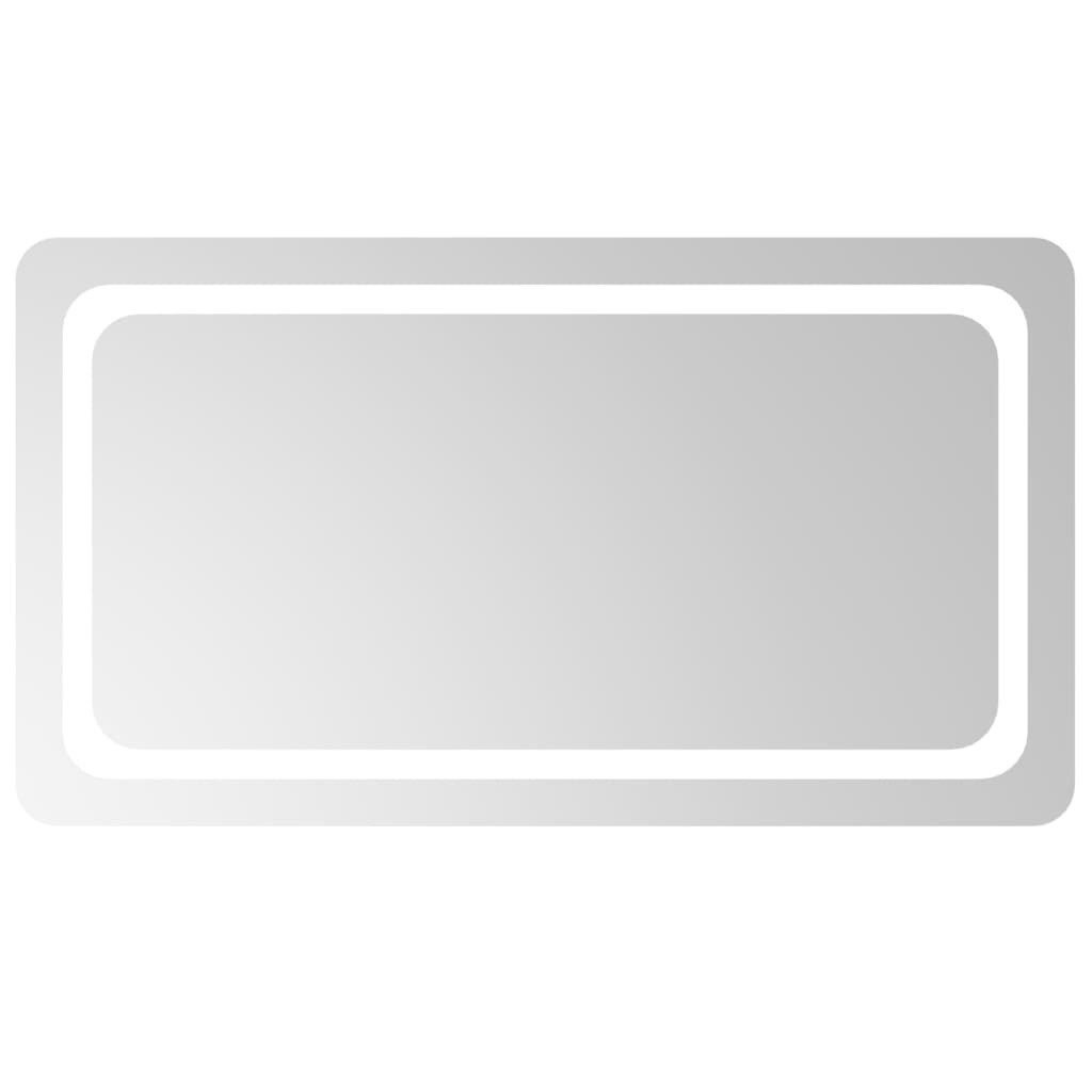 vidaXL Spiegel 90 x 50 cm LED-Badspiegel 90x50 cm Bad Spiegel Beleuchtet Badezimmer