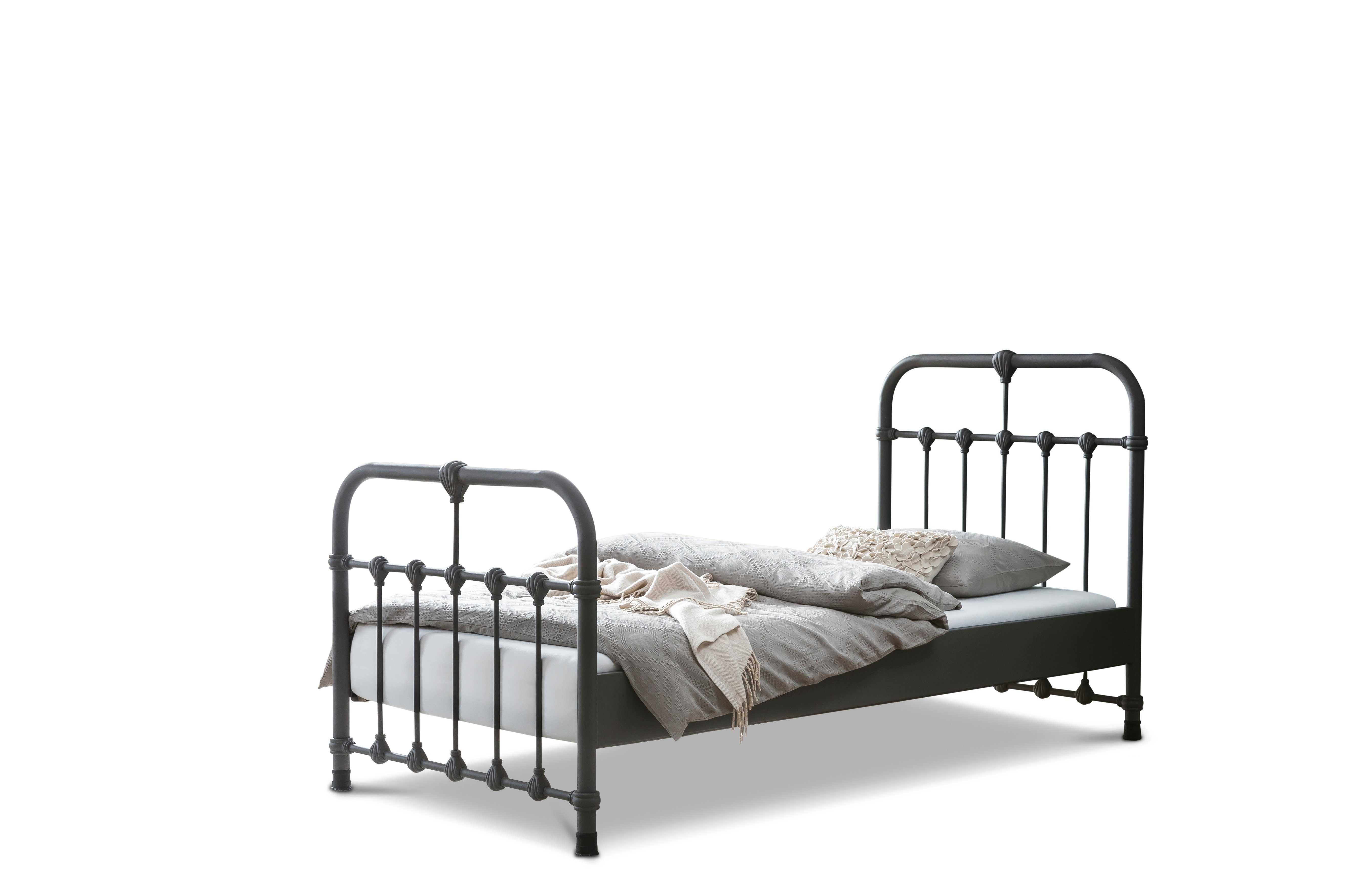 BedBox Metallbett Erma, eleganter Designklassiker, stabil + langlebig