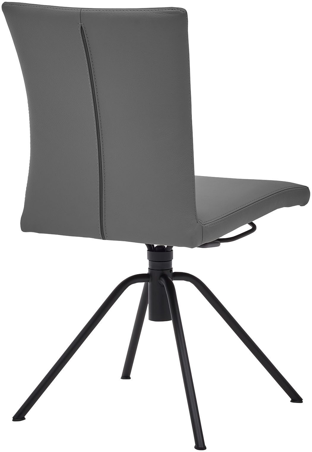 Musterring Polsterstuhl Helmond 6700 (Packung, 1 St), Drehgestell in schwarz inkl. Rückholfunktion, ohne Armlehne