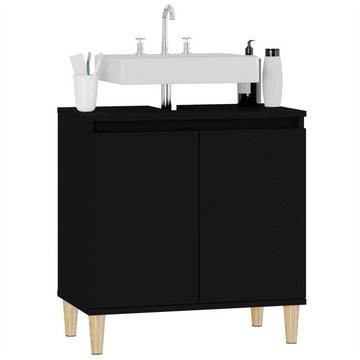 DOTMALL Waschbeckenunterschrank Waschbeckenunterschrank , Schwarz , 58x33x60 cm , Holzwerkstoff