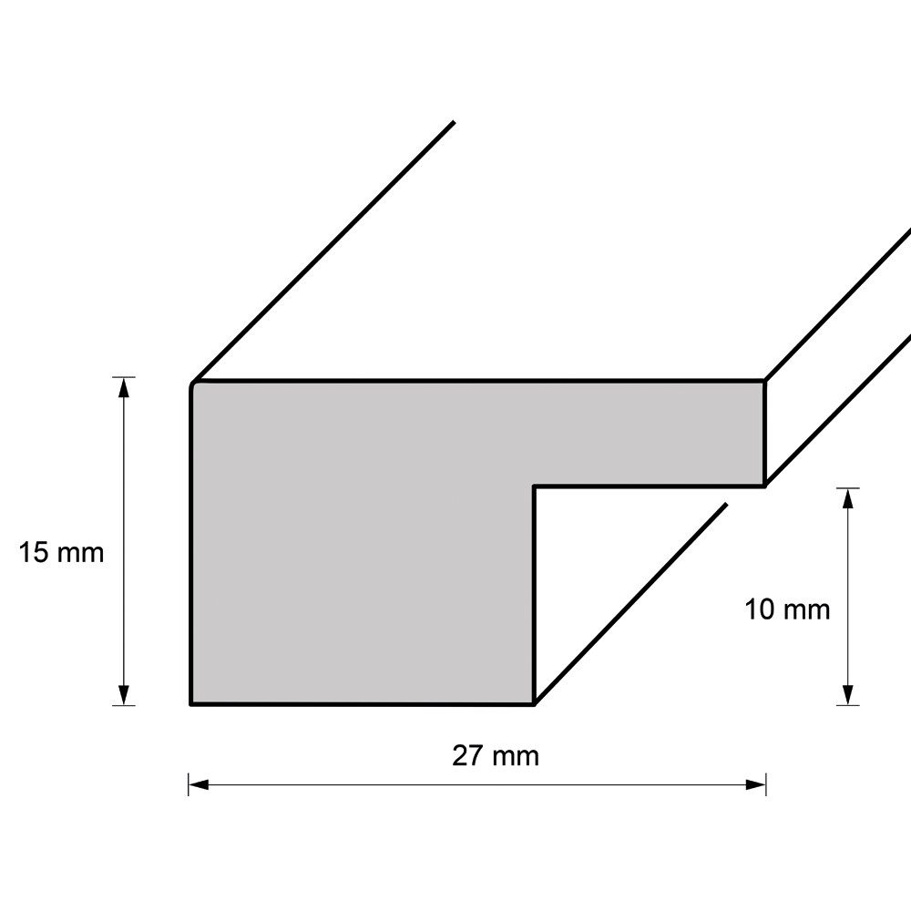 Panorahma Bilderrahmen Holzbilderrahmen mit dezenter Leiste – viele Formate & Glasarten, 1 Rahmen