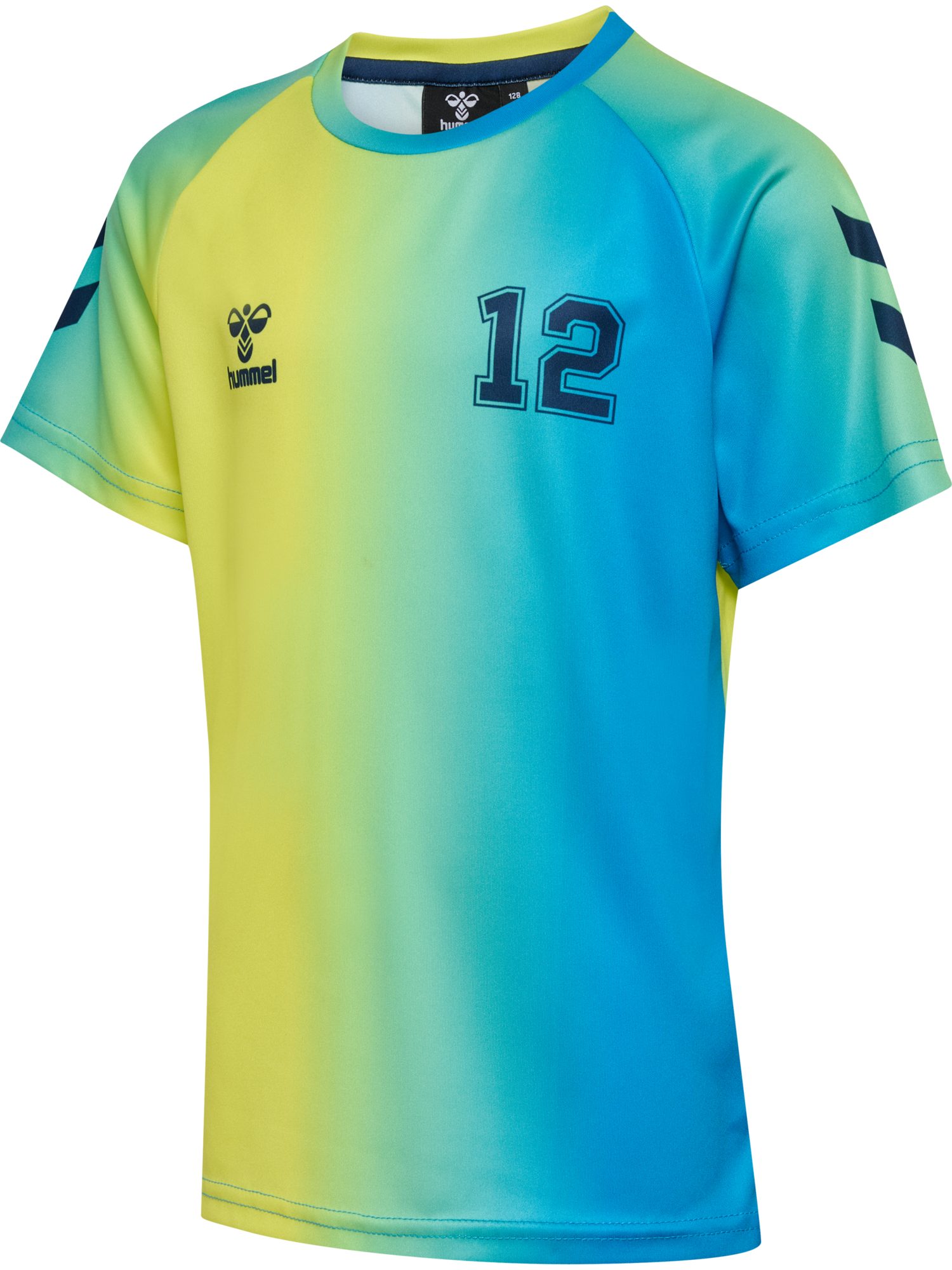 hummel Sportanzug hmlSHIMMER SET (Set, 0-tlg), Set aus Shorts und T-Shirt, mit schimmernden Details, bequeme Passform