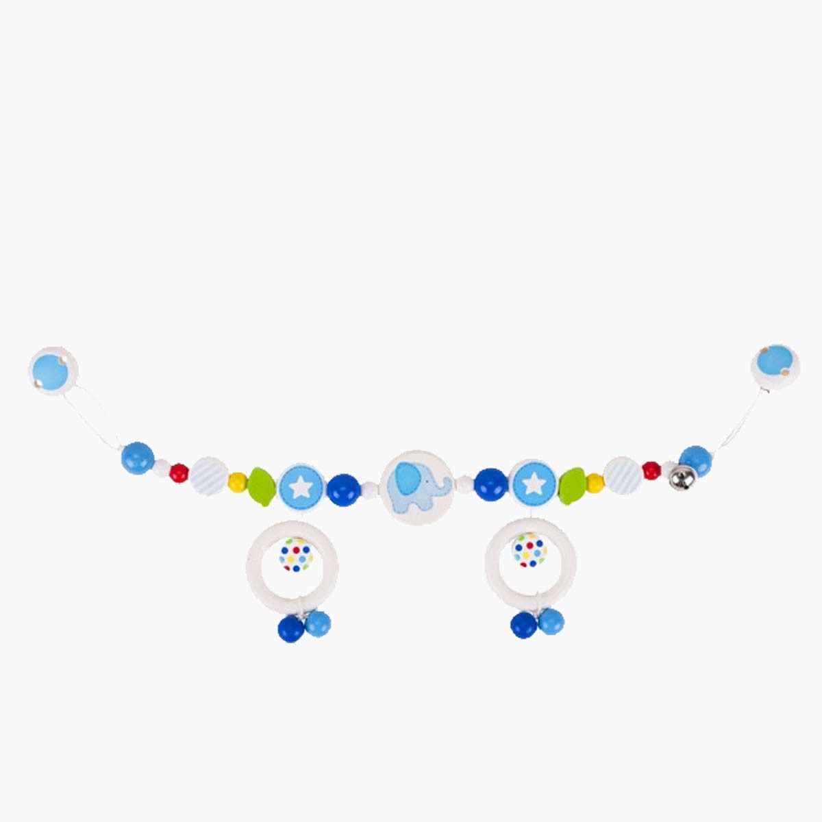 goki Kinderwagenkette Kinderwagenkette Elefant, blau (packung, 1-tlg., set), unterstützen die visuelle Wahrnehmung