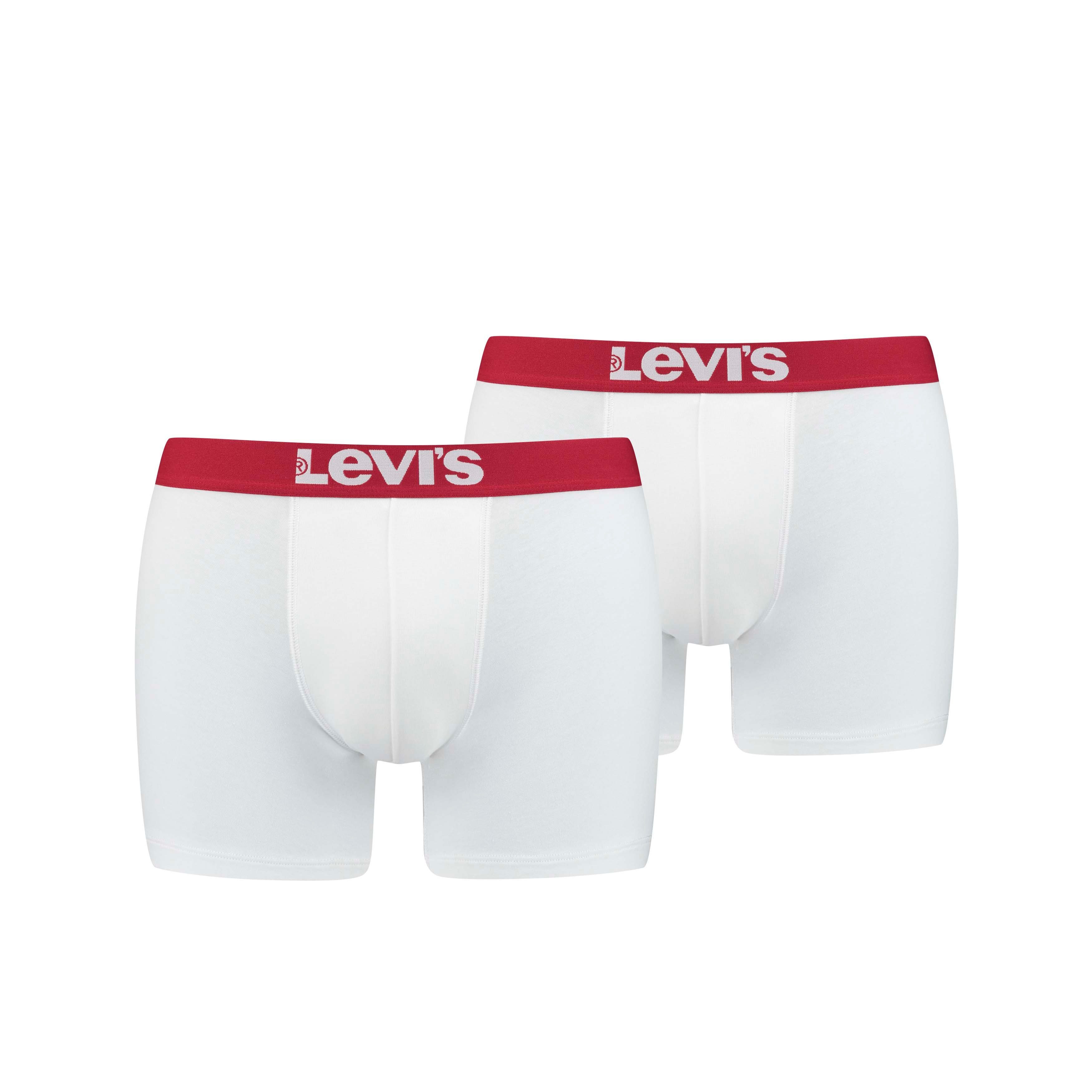 Stück) ohne Levi's® Boxershorts 2er Levi's® (2er Pack) (2 Eingriff Doppelpack (2erPack) Weiß Pack Boxershorts im