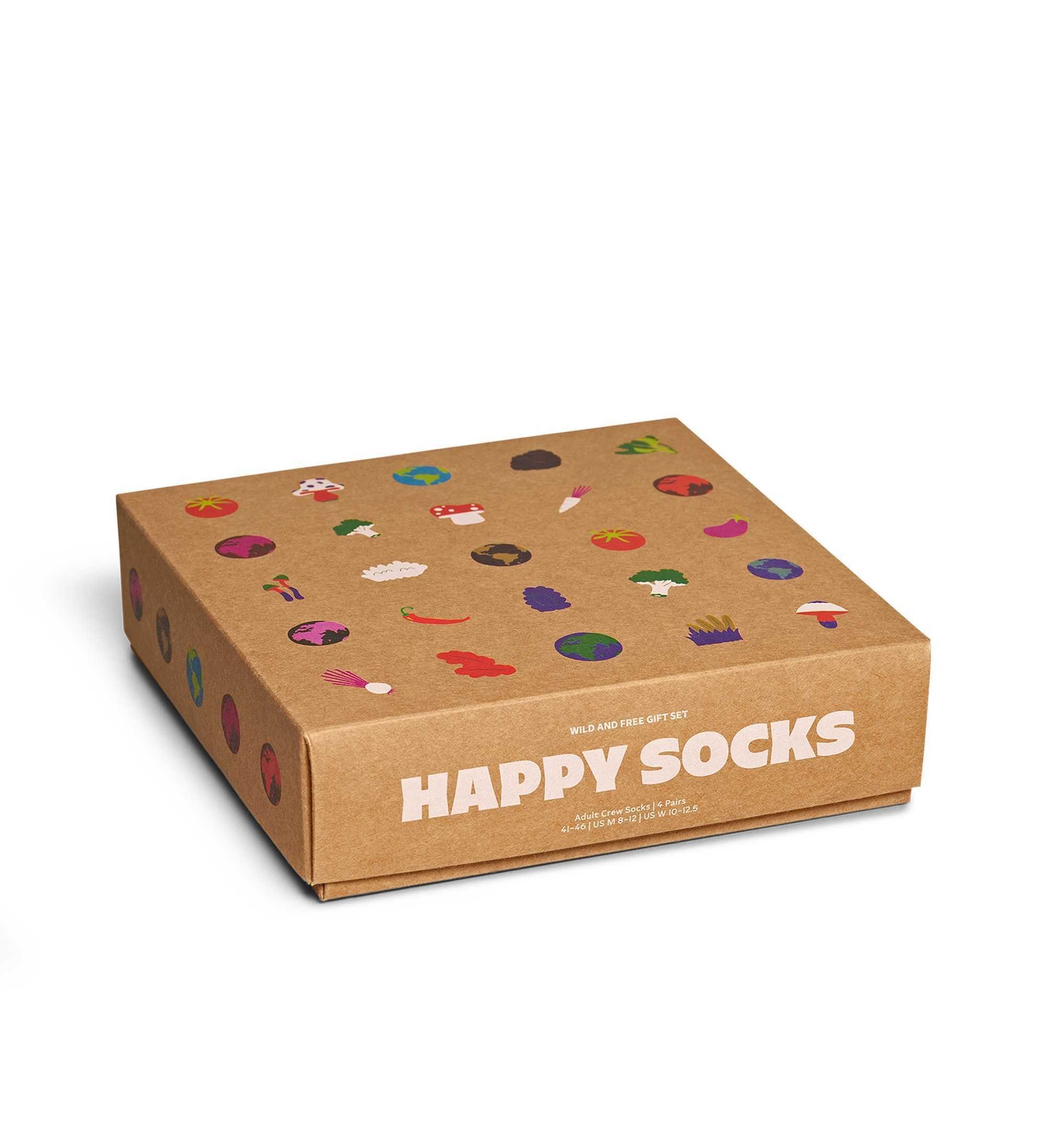 Happy Socks Kurzsocken Unisex Free 4er Geschenkbox Socken, Wild And Pack