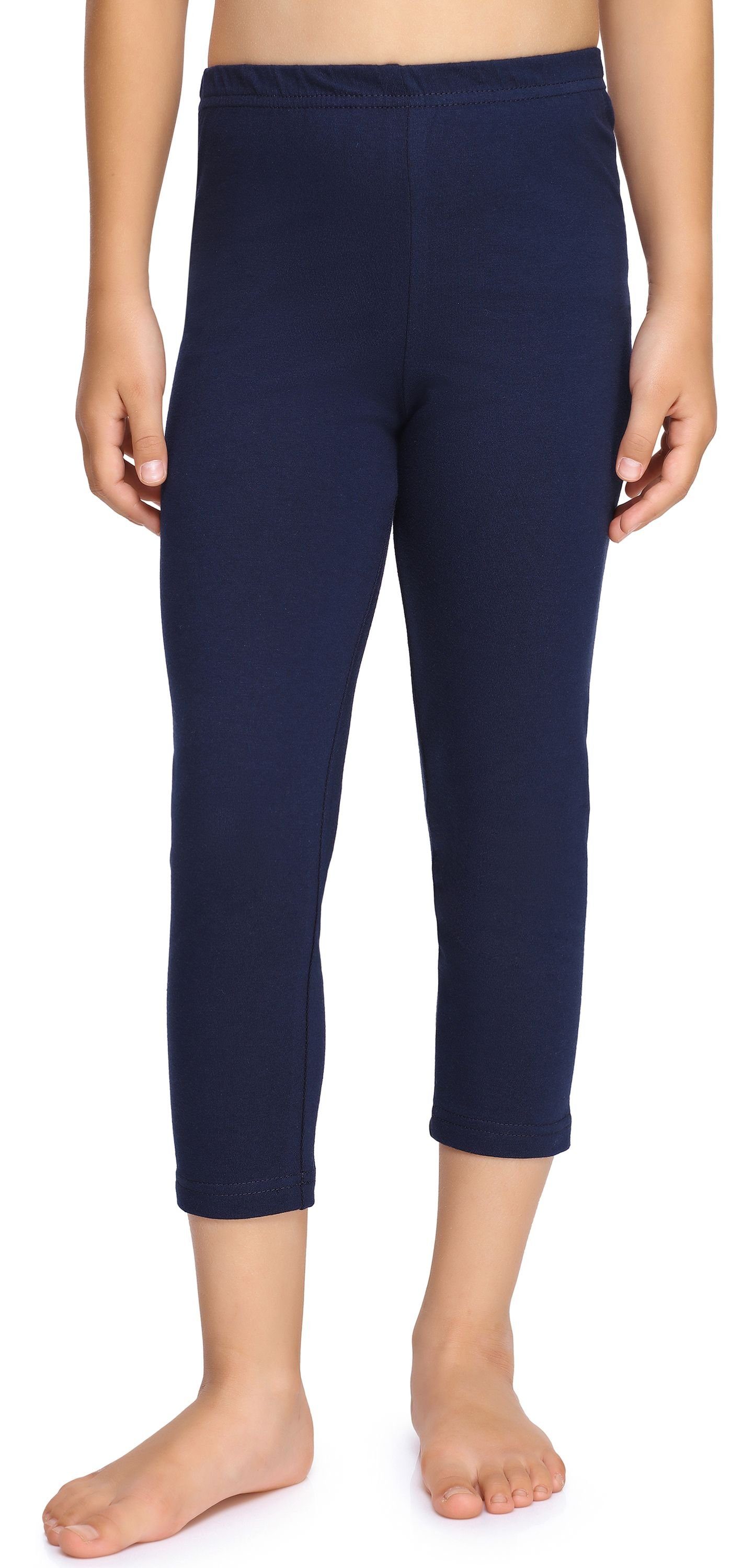 Merry Style Leggings Mädchen 3/4 Leggings (1-tlg) Marineblau Bund MS10-405 Capri elastischer