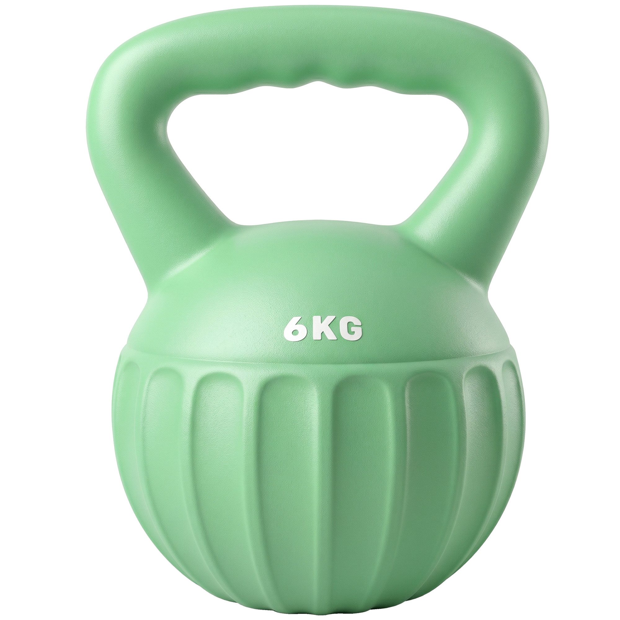 SPORTNOW Kettlebell mit Sand befüllt, (Kugelhantel, 6 kg Gewicht-Hantel), für Anfänger Zuhause Krafttraining Grün