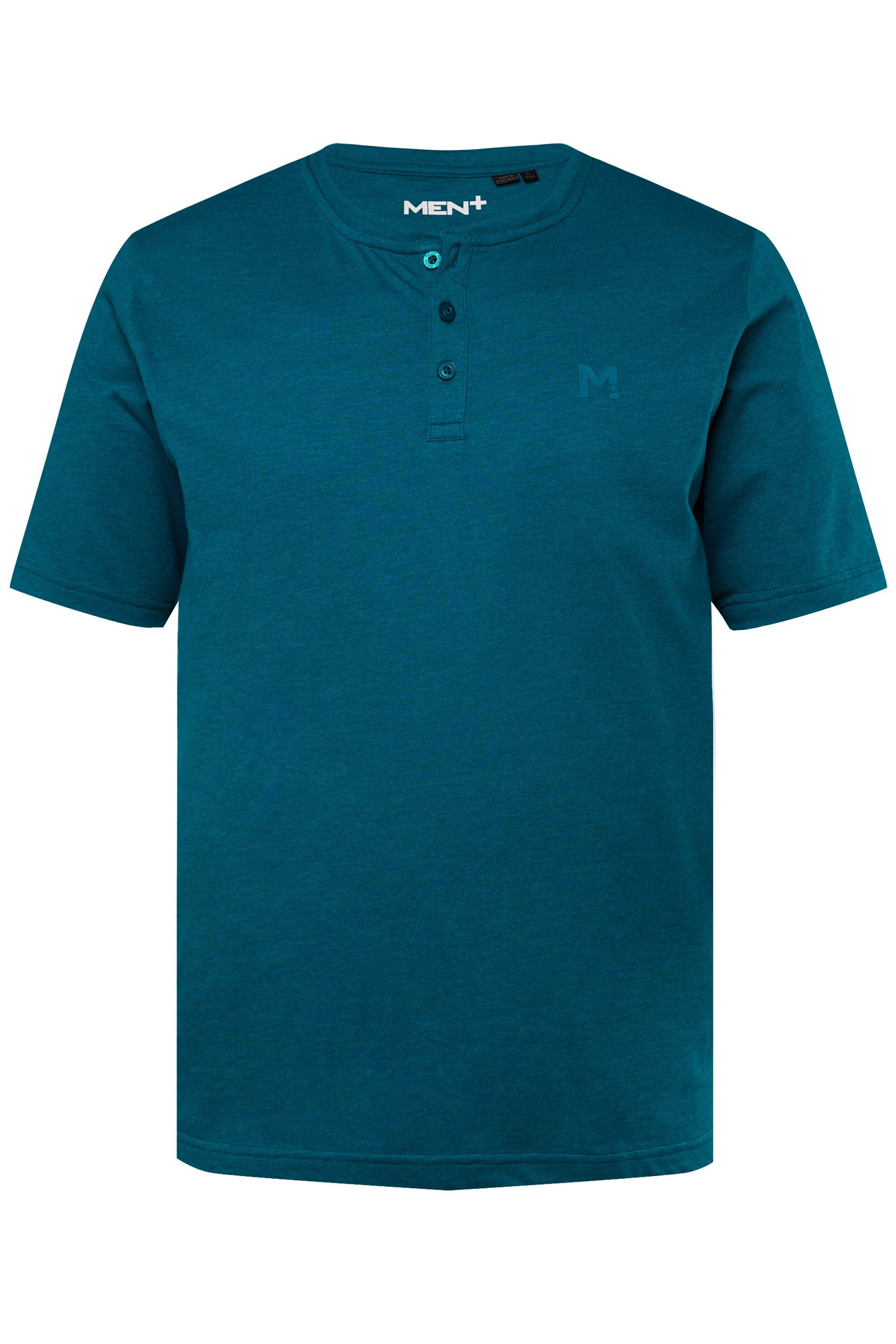 Men Plus T-Shirt Henley Basic Halbarm Rundhals günstig online kaufen