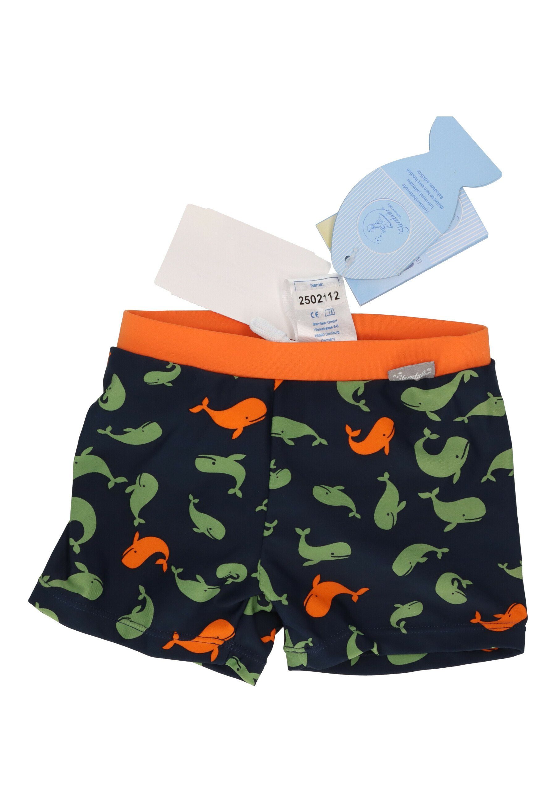 Sterntaler® Badehose UV-Schutz 50+ Badeshorts Wale (1-St) Badeshorts mit UV-Schutz 50+, Kordel und Windeleinsatz – Bild 4 von 5