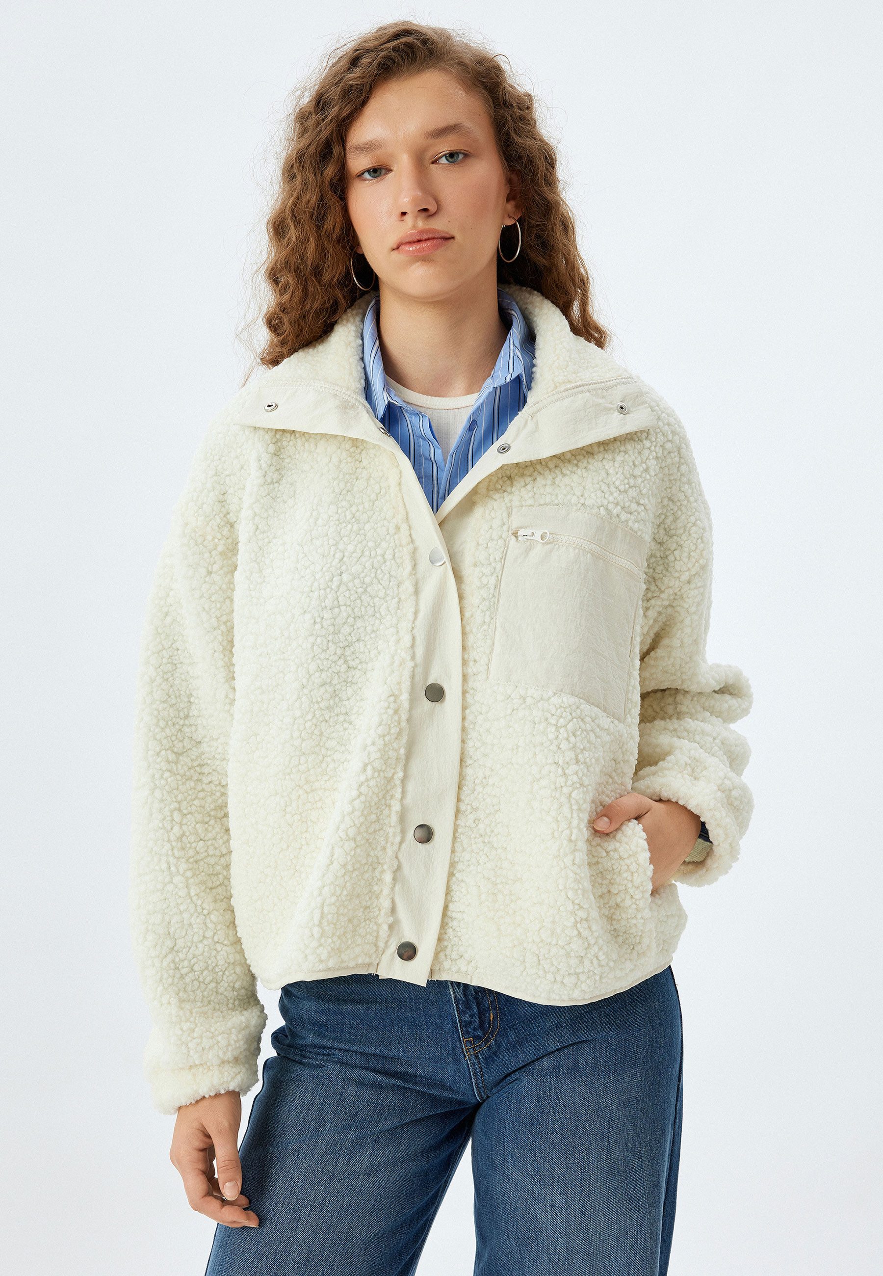 Koton Sweatshirt Standkragen Mit Taschendetail