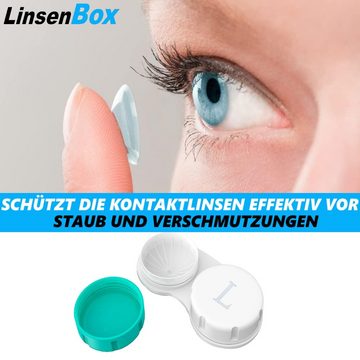 MAVURA Aufbewahrungsdose LinsenBox Kontaktlinsenbehälter Set Kontaktlinsendose, Kontaktlinsen Aufbewahrung Jahresvorrat weiche & harte Linsen [12er]