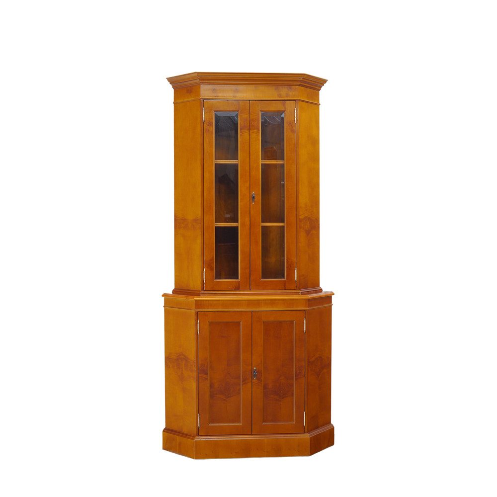 AFG Eckvitrine Stilvoller Eckschrank im englischen Stil Eibe (2-St)