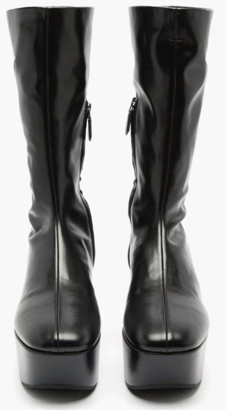 PRADA Triangle Nappa Gothic Plateau Platform Stiefel Plateaustiefelette