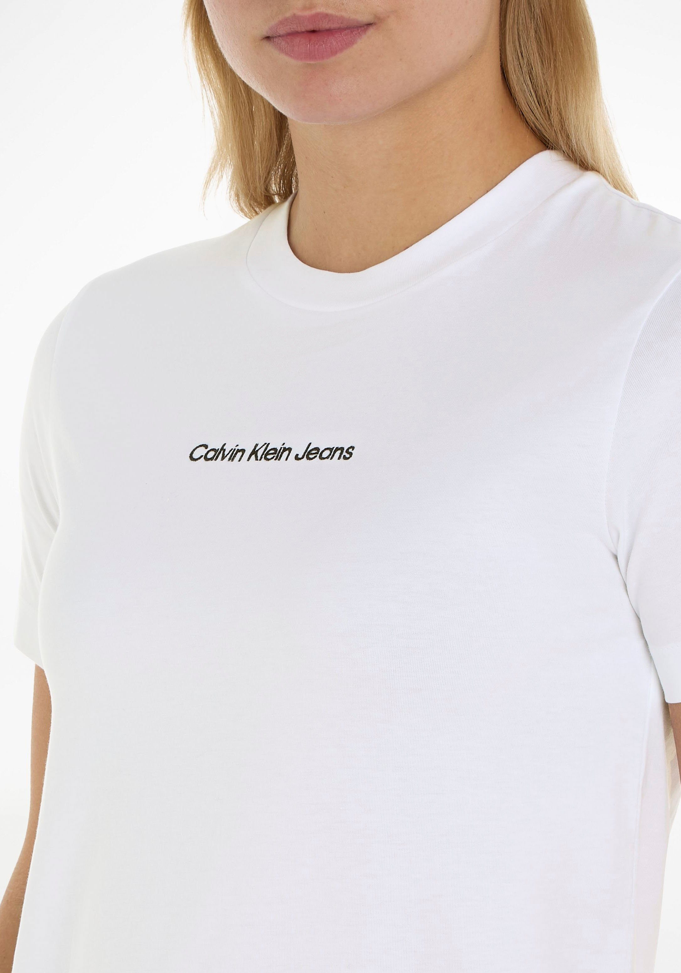 Baumwolle weiß T-Shirt aus reiner Klein Calvin Jeans